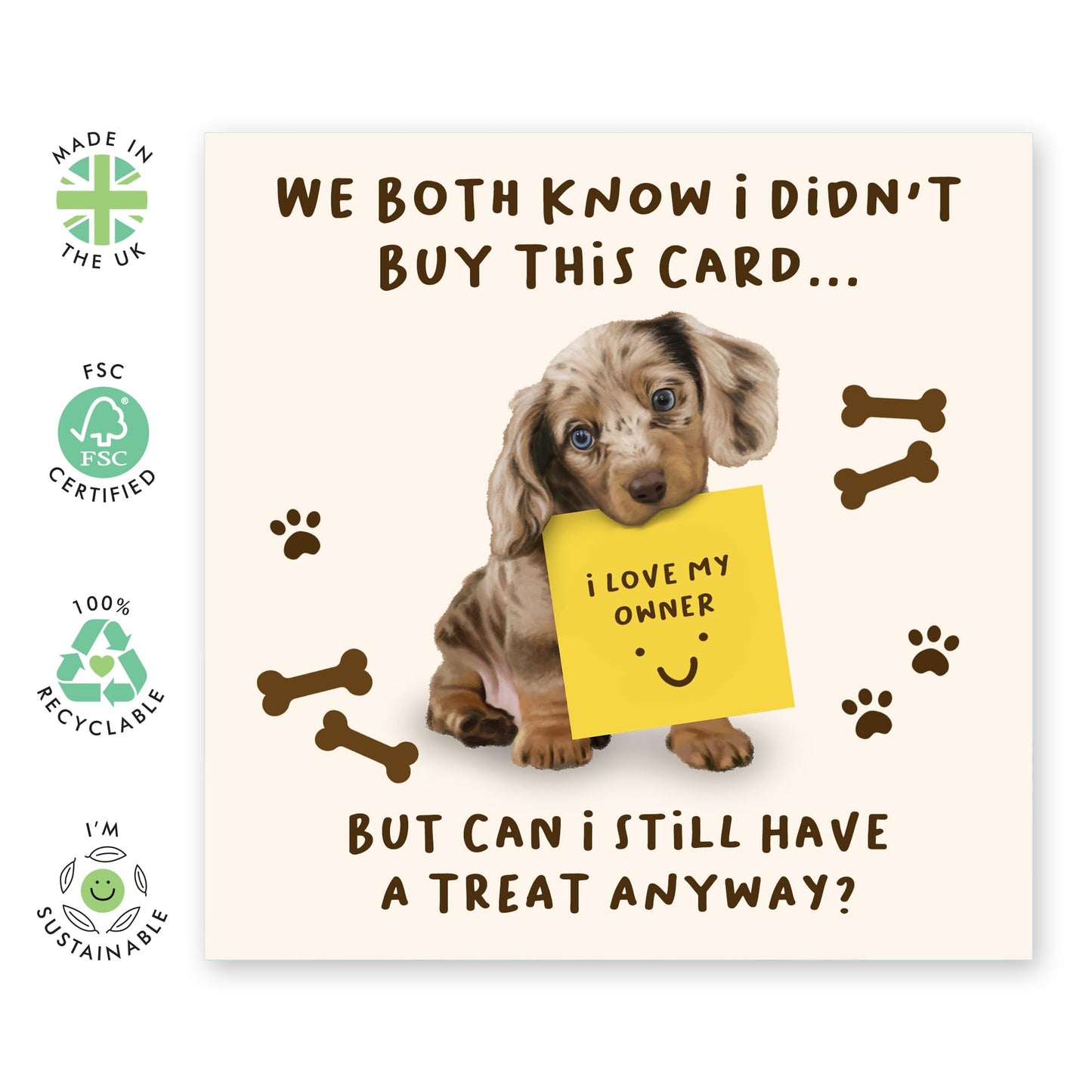 Birthday Card - 'DOG DIDN'T BUY THIS CARD' - Perfect for Celebrating with a Humorous Twist - Ideal for Him, Her, Friends, Family, or Anyone Who Enjoys a Good Laugh - Comes With Stickers By Central 23