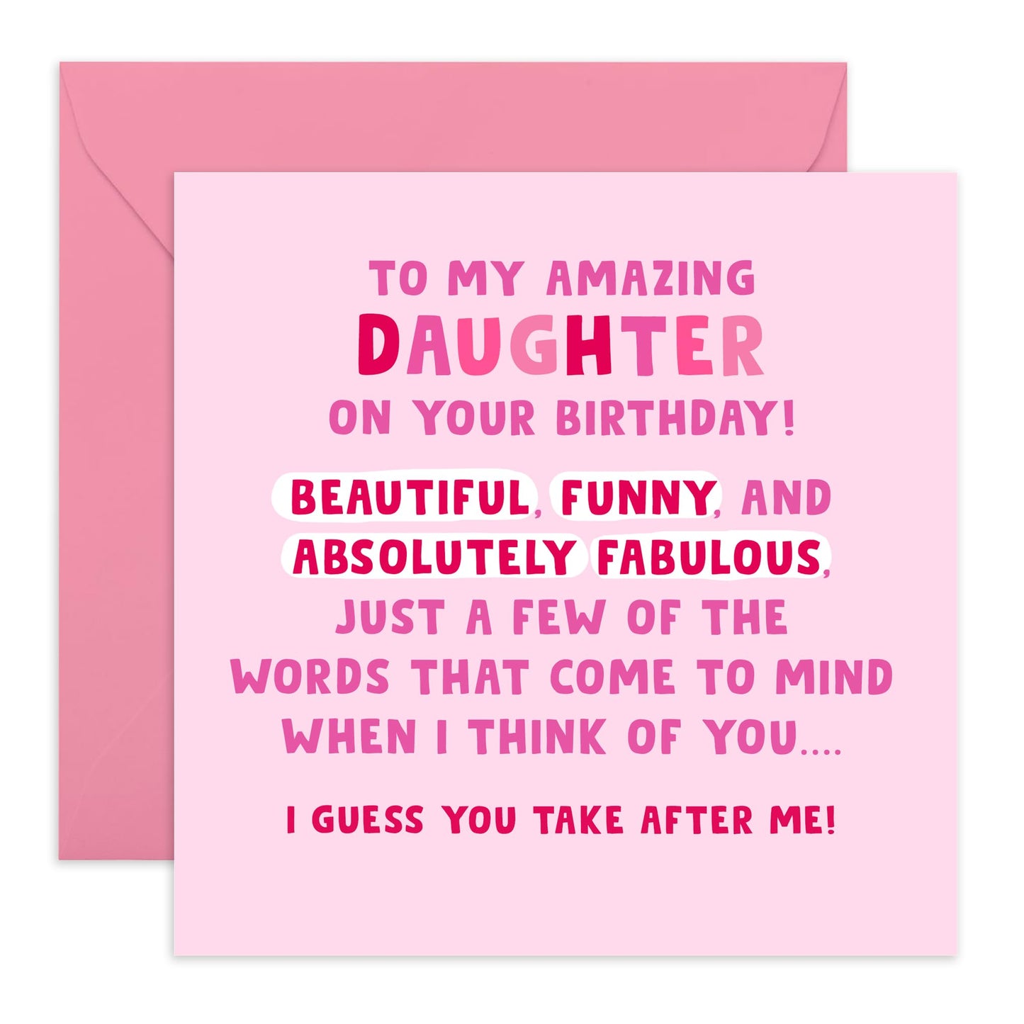 Birthday Card - 'DAUGHTER BIRTHDAY'- Perfect for Celebrating Your Lovely Daughter on Her Special Day - Ideal for Parents, Family, or Anyone Who Cherishes Their Girl - Comes With Stickers By Central 23