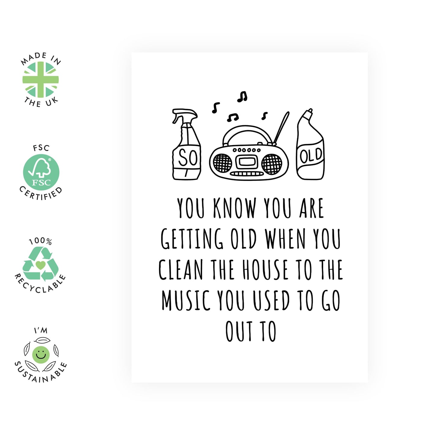 Mum Birthday Card - You Know You Are Getting Old - Funny Birthday Cards For Women - For Auntie Nan Sister - Friend Birthday Card - Gifts For Her - Comes With Stickers - By Central 23