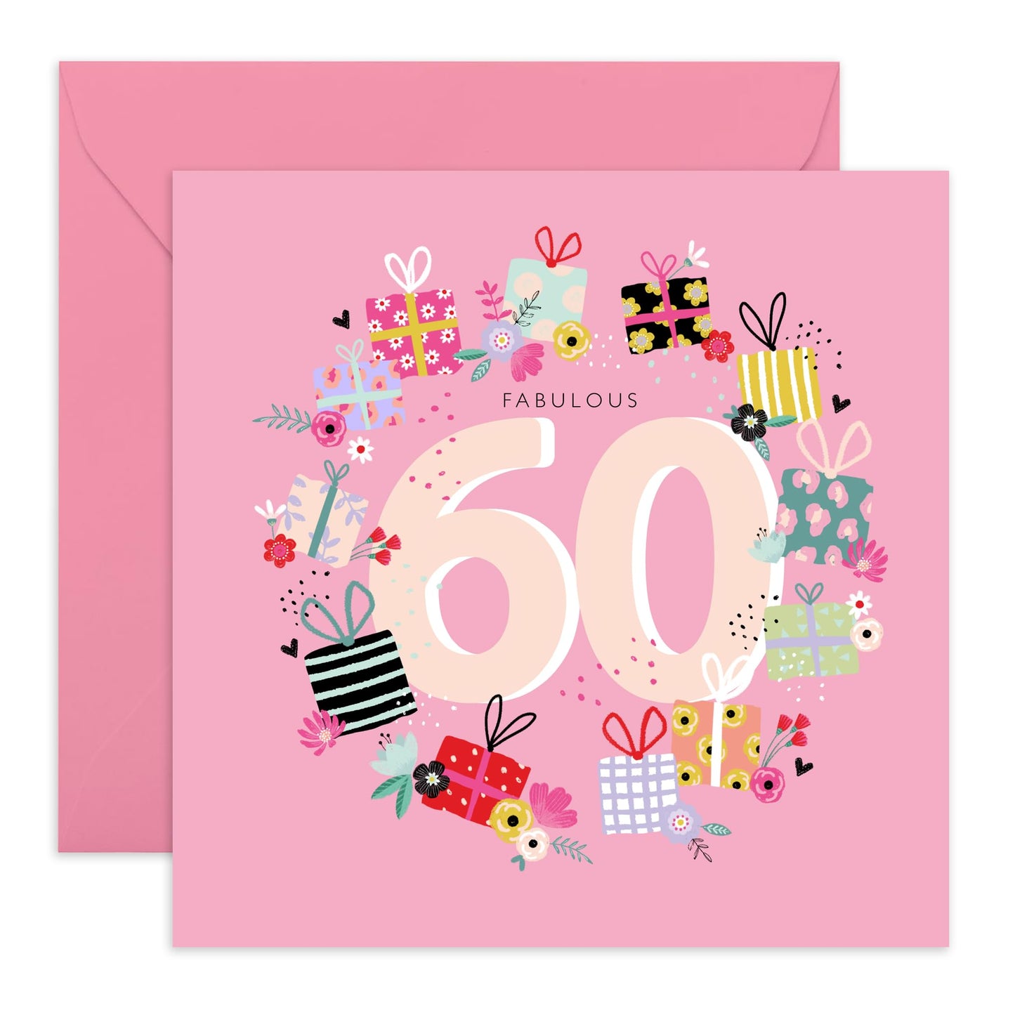 Milestone Cards - Fabulous Sixty - 60th Birthday Cards For Women - Happy Sixtieth Birthday Card For Her - Heartfelt Gifts For Mum Aunt Nan Sister - Comes With Fun Stickers By Central 23