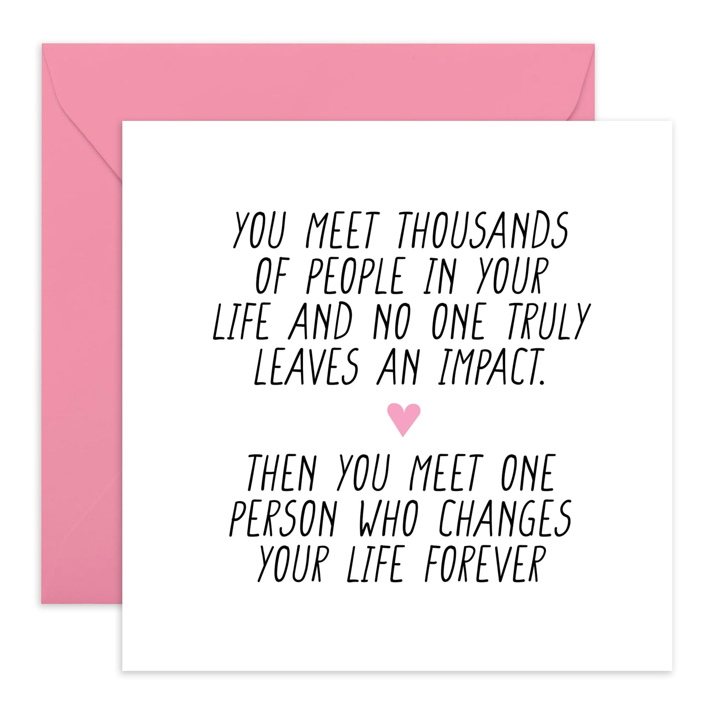 Wedding Anniversary Card - You Changed My Life Forever - I Love You Gifts For Her Him Couple - Happy Valentines Day Cards For Wife Husband - Comes With Fun Stickers By Central 23