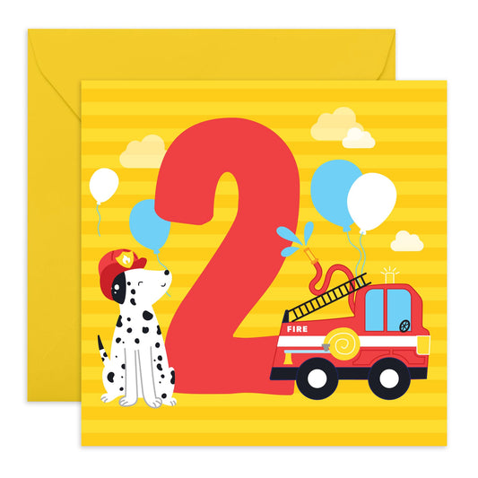 2nd Birthday Card Boys Girls - Sound The Alarm I'm 2 - Baby Milestone Cards Age Two - Second Birthday Cards - Animal - Gifts For Son Daughter Niece Nephew - Comes With Fun Stickers By Central 23