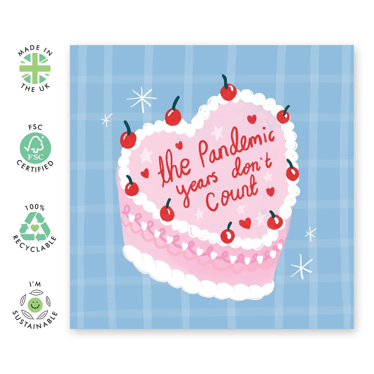 Funny Birthday Card - 'PANDEMIC YEARS DON'T COUNT!' - Perfect for Celebrating Birthdays with a Humorous Twist - Ideal for Friends Family Besties BFFs Sisters - Comes With Stickers By Central 23
