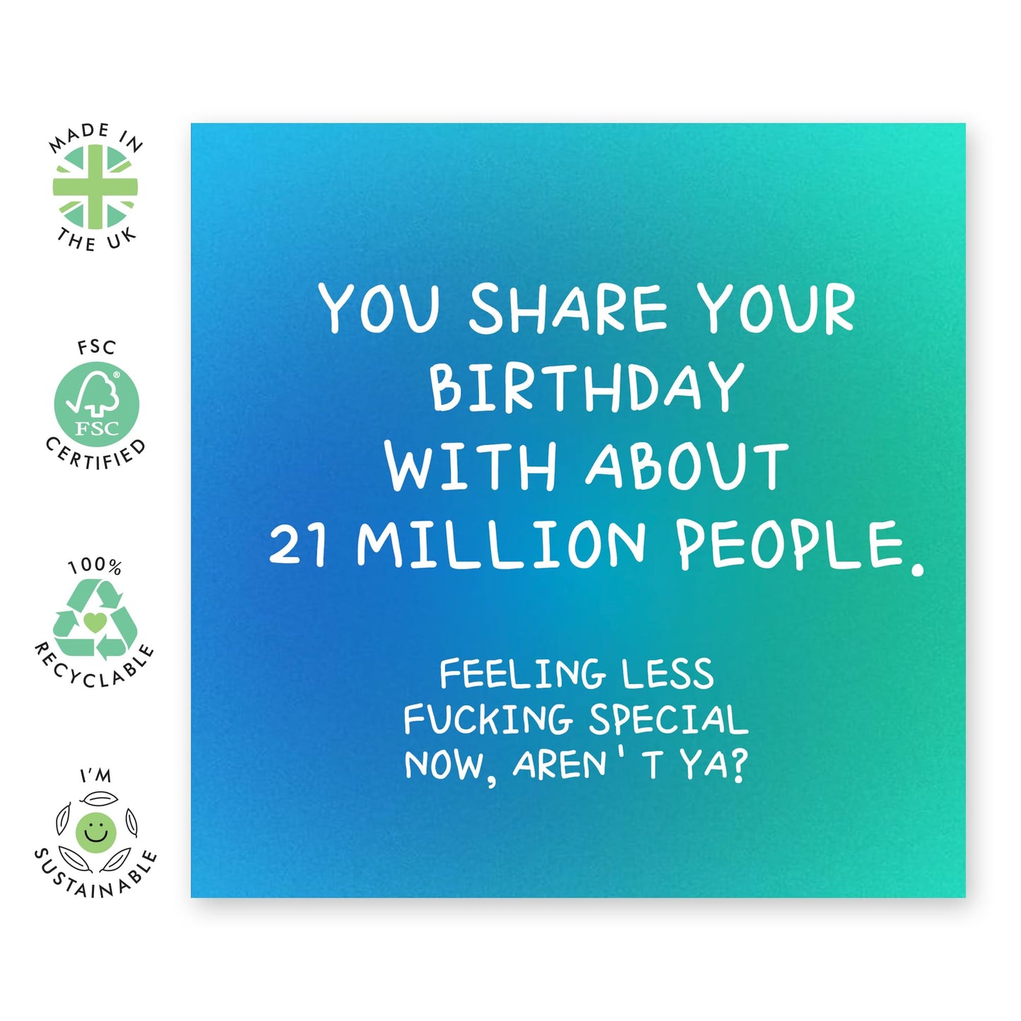 Funny Birthday Cards For Men And Women - Cheeky Birthday Greeting Card For Brother Or Sister - Humour - Rude Birthday Gifts For Her Him Friends - Comes With Fun Stickers - By Central 23