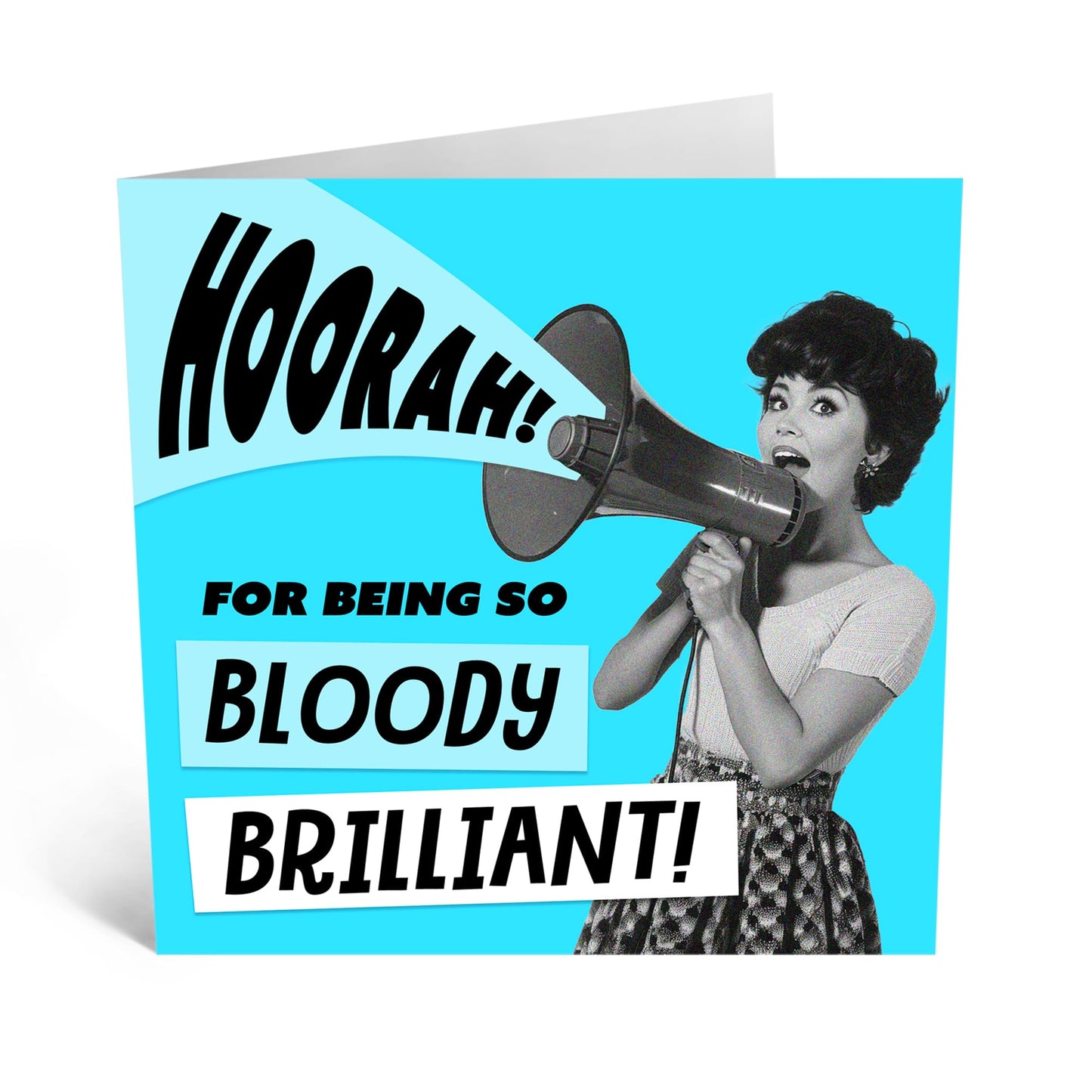 Greeting Card for Her Him - 'BEING SO BLOODY BRILLIANT' - Birthday Card for Colleagues, Sister, Wife, Girlfriend, Husband, Boyfriend - Mothers Day Card for Mum, Mummy, Ma - Comes With Stickers
