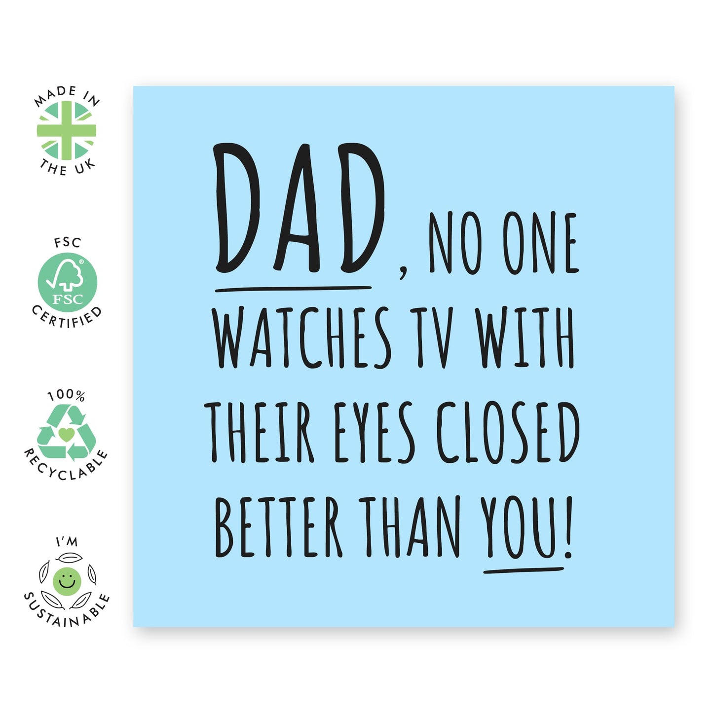 Dad Birthday Cards - Funny Fathers Day Card - Father In Law Birthday Card - Dad Gifts From Daughter Or Son - Comes With Fun Stickers - By Central 23