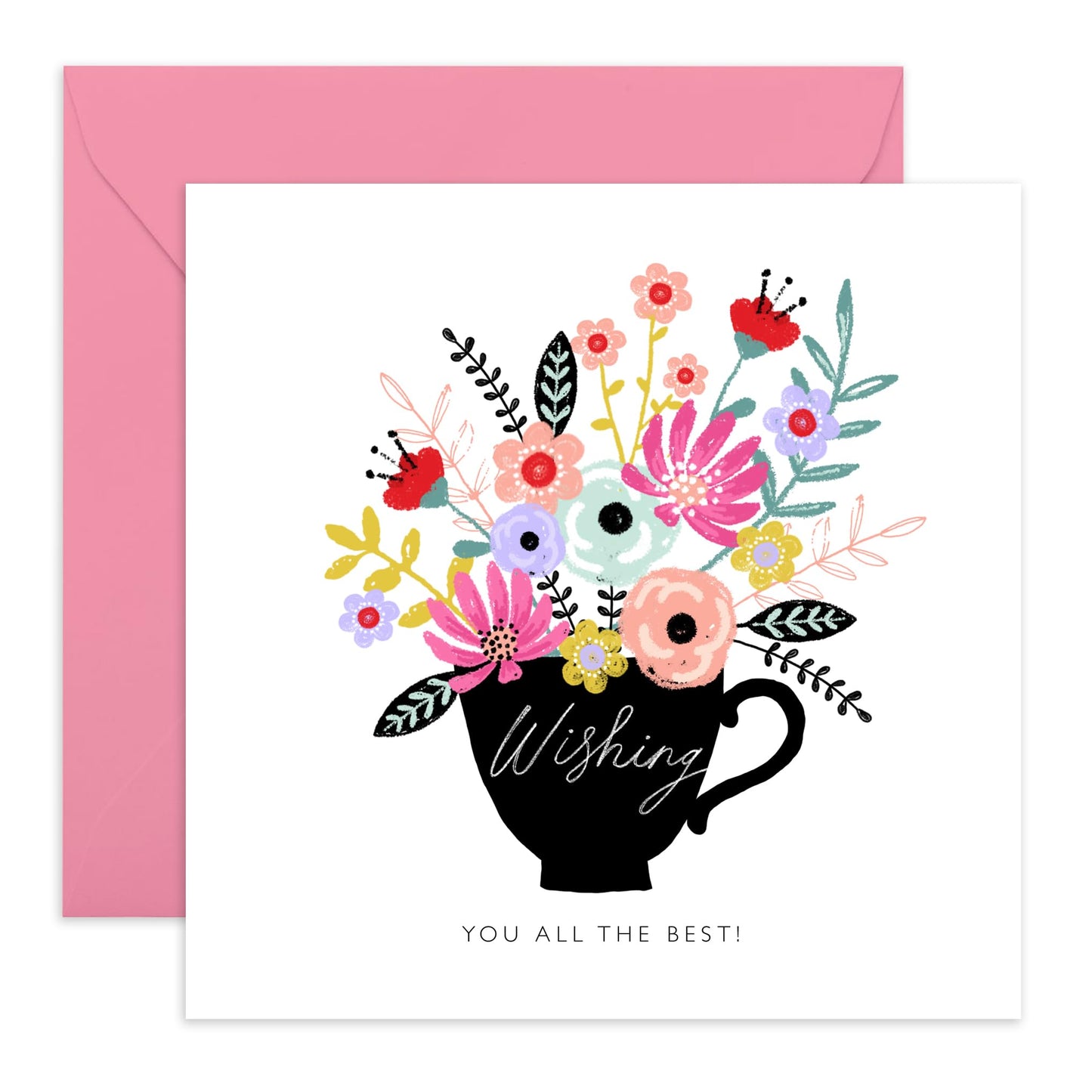 Congratulations Card For Women Men - Wishing You All The Best - Congratulations On Your New Job Colleagues - Graduation Brother Sister - Friendship Gifts - Comes With Fun Stickers By Central 23