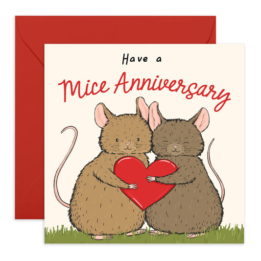 Couples Anniversary Card - Have A Mice Anniversary - Wedding Anniversary Card For Husband Wife - Gifts For Him Her - Comes With Sticker By Central 23