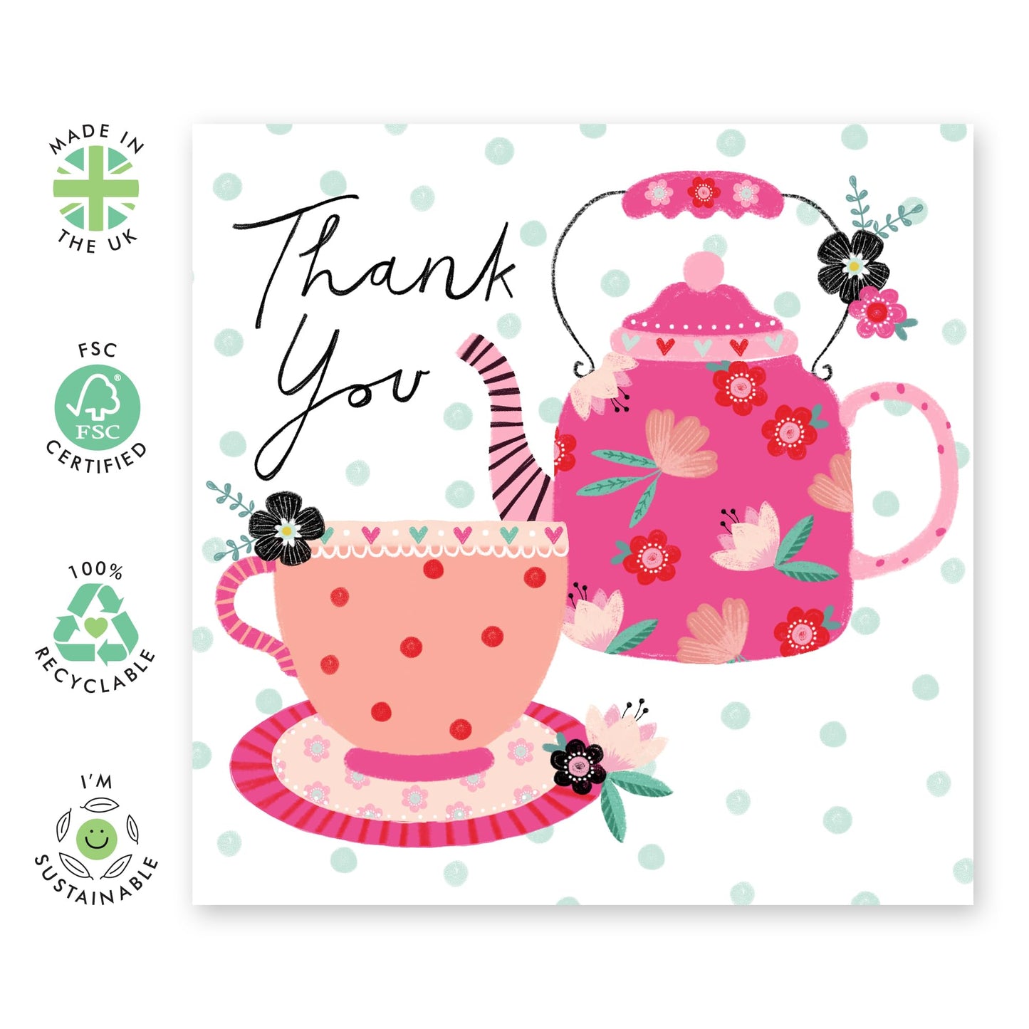 Thank You Cards Wedding Baby Shower Christening - Floral Cards For Women Student Teacher Doctor Neighbor - Elegant Thank You Cards And Envelopes For Women - Comes With Stickers By Central 23