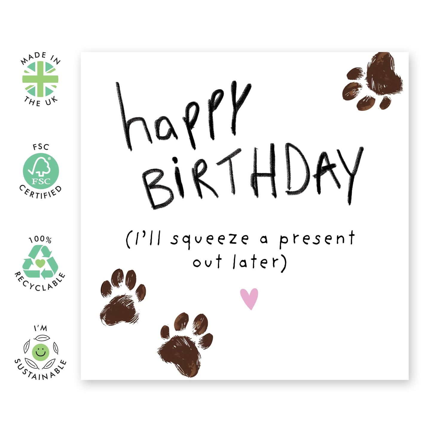 Happy Birthday From The Pet - Dog Dad Cards - Fur Mum Greeting Cards - Sweet Funny Gifts For Pet Owners From Fur Baby - Comes With Fun Stickers By Central 23