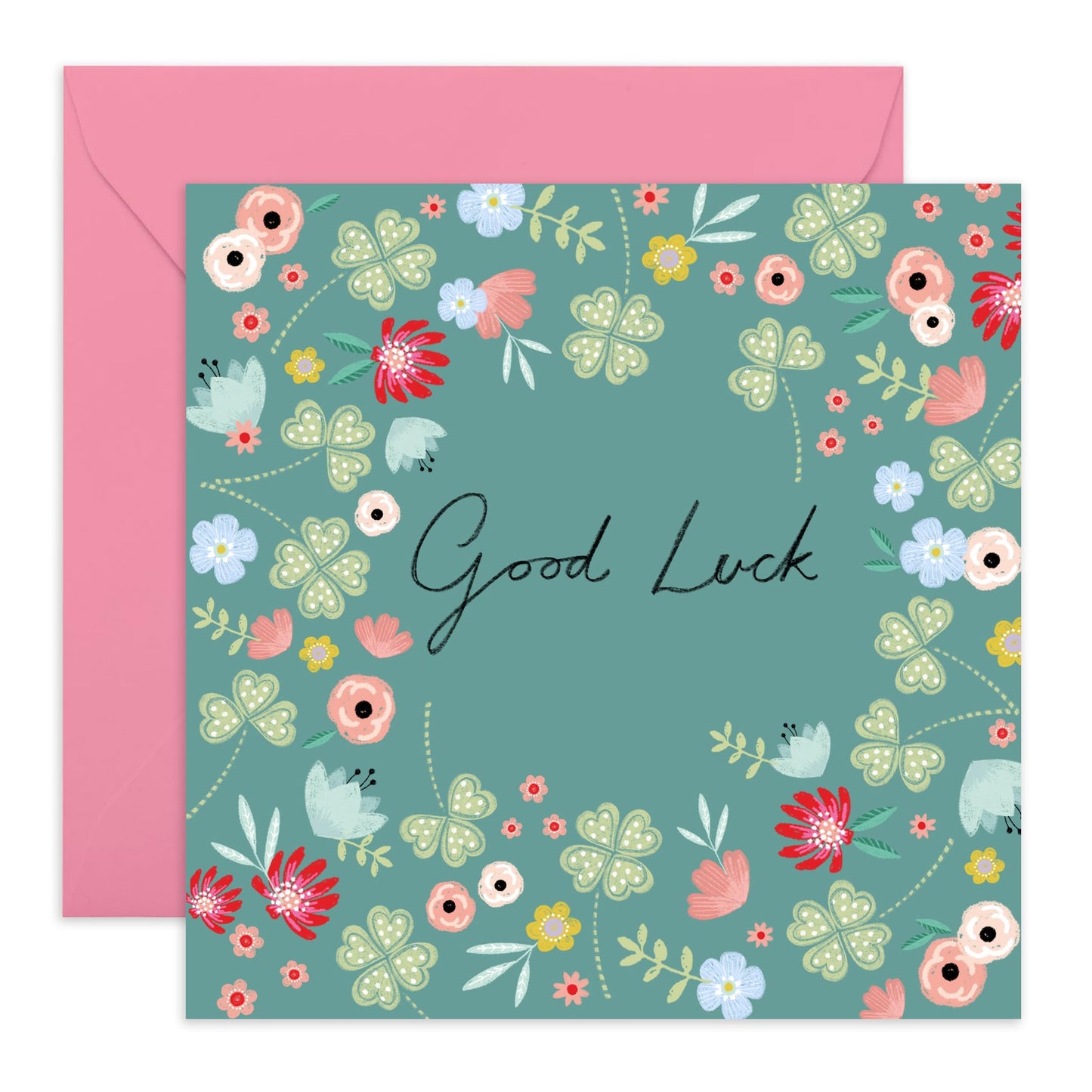 Congratulations Card For Women Men - Good Luck Flowers- Congratulations On Your New Job Colleagues - Graduation Brother Sister - Friendship Gifts - Comes With Fun Stickers By Central 23