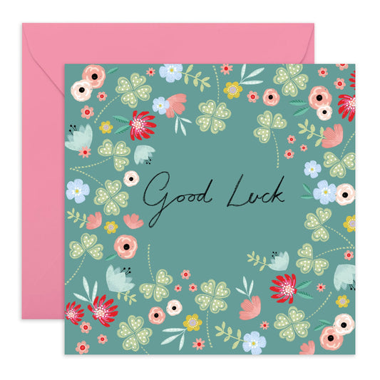 Congratulations Card For Women Men - Good Luck Flowers- Congratulations On Your New Job Colleagues - Graduation Brother Sister - Friendship Gifts - Comes With Fun Stickers By Central 23