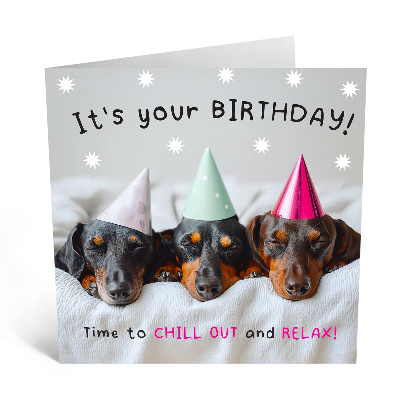 Birthday Greeting Card - 'IT'S YOUR BIRTHDAY, RELAX!' - Perfect for Encouraging Fun and Chill Vibes on Their Special Day - Ideal for Friends Family Loved Ones - Comes With Stickers By Central 23