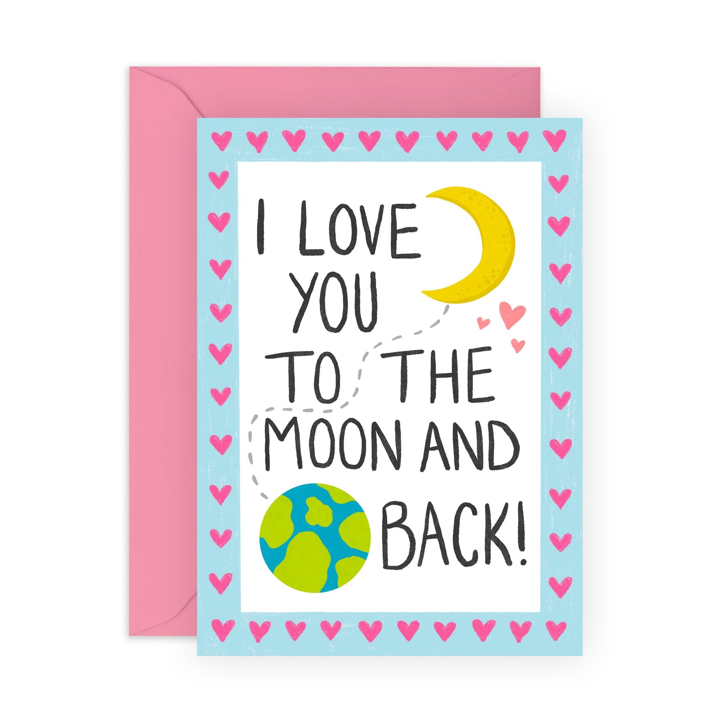 Creative Love Greeting Card - 'Love You To The Moon and Back' - Valentines Gifts for Wife, Husband, Girlfriend, Boyfriend, Partners, Couples - Much Love - Comes with Fun Stickers