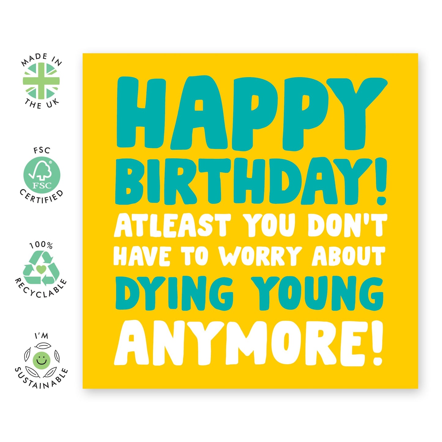 Sarcastic Birthday Cards For Brother Sister - Birthday Dying Young Off Your List- Deadpan Humour - Funny Birthday Cards For Husband Wife - Gifts For Mum Dad Friends - Comes With Stickers By Central 23