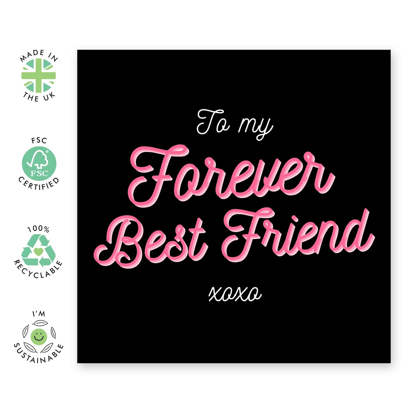 Best Friend Birthday Card For Women - To My Forever Bestfriend - Heartfelt Greeting Cards For Friends Bestie Bff - Gifts For Her Female Girlfriends - Comes With Fun Stickers By Central 23