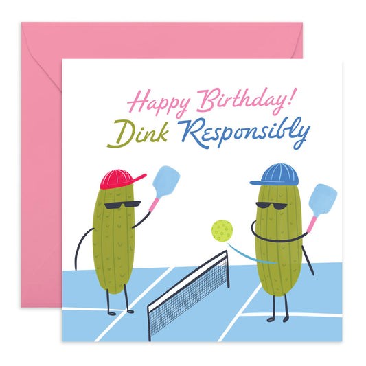 Funny Birthday Cards For Men - Dink Responsibly - Birthday Cards For Dad - Greeting Cards For Men Papa Pop Daddy - From Daughter Son Friend - Comes With Stickers By Central 23