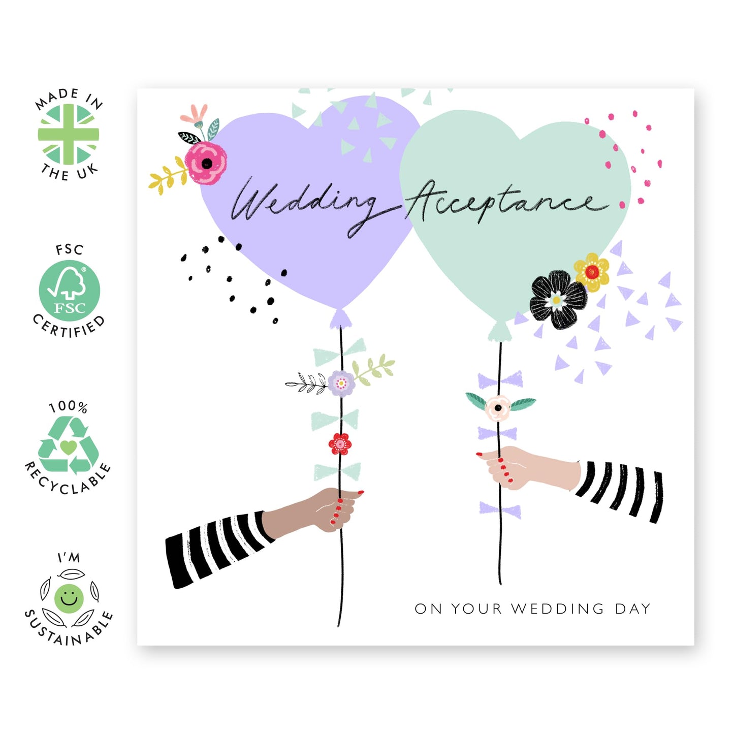 Wedding Acceptance Card For Bridesmaid Groomsman - Wedding Day Acceptance - Wedding Invitations For Entourage - Rsvp Reply Card From Groom Bride - For Guest - Comes With Fun Stickers By Central 23