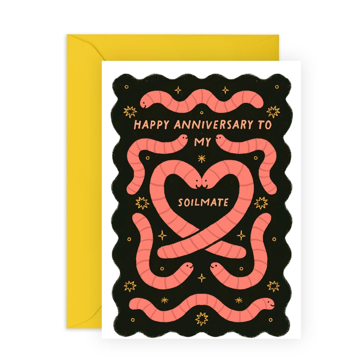 Cute & Funny Anniversary Card - 'Soilmates - Anniversary & Valentines Gifts for Couples, Parents, Husband & Wife - Soulmates forever - Comes with Fun Stickers