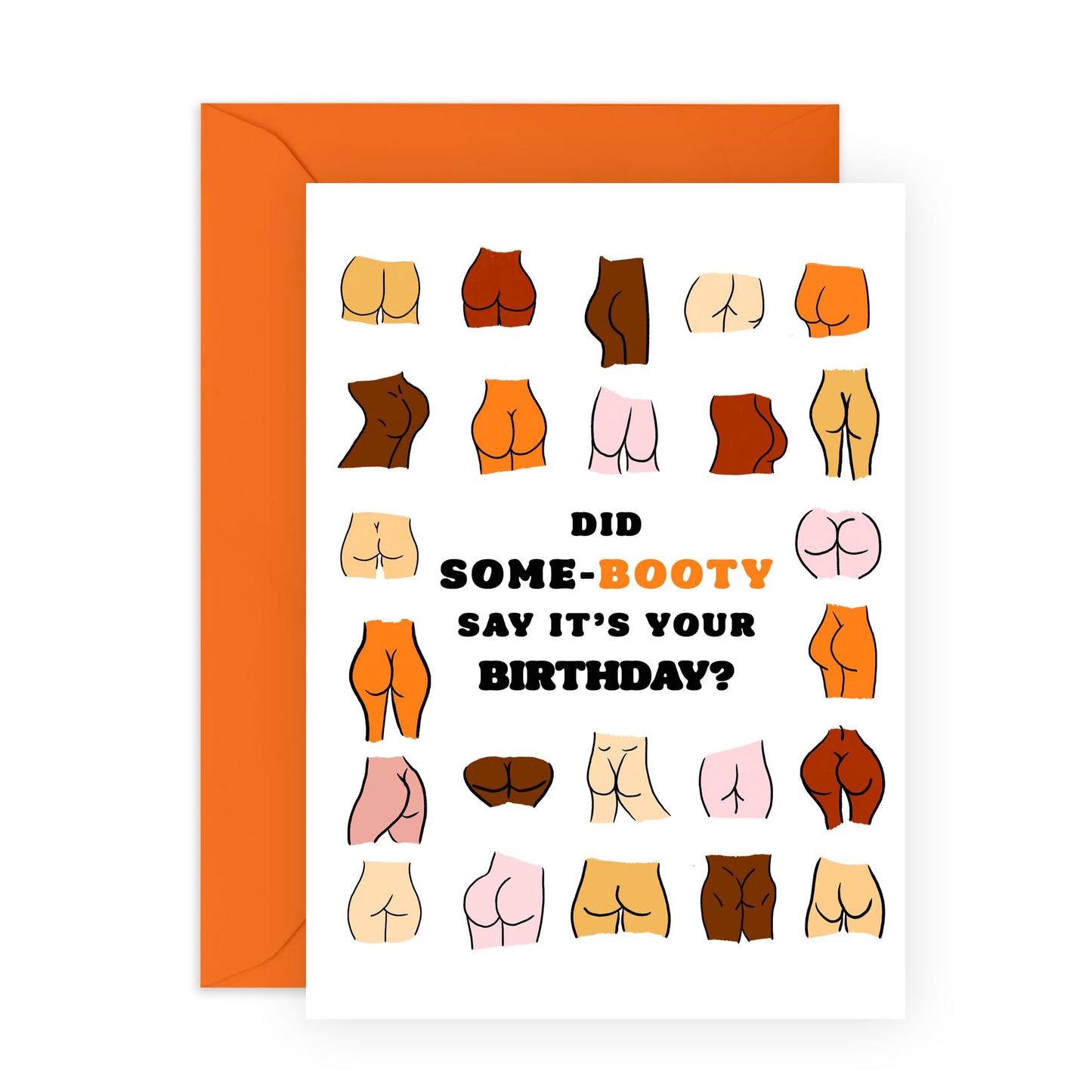 Rude Birthday Cards For Women - Some-booty Said It's Your Birthday - Funny Birthday Card For Men - Naughty Greeting Card For Friends - Comes With Stickers - By Central 23