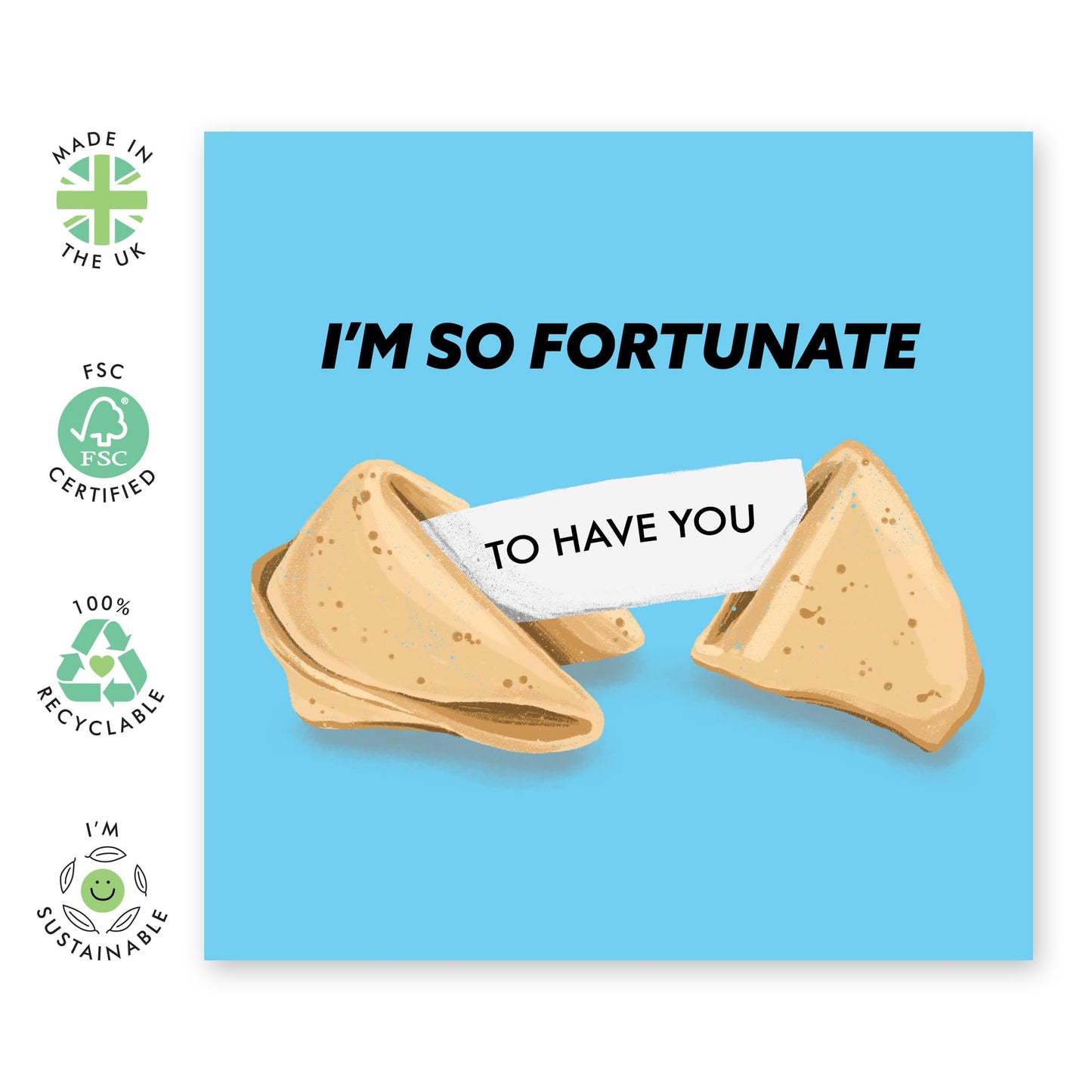 Heartfelt Greeting Card - 'So Fortunate to Have You' - Gratitude and Appreciation Gifts For Mum, Dad, In Laws, Ma, Daddy, Him, Her - Birthdays, Mothers Day, Fathers Day - Comes with Stickers