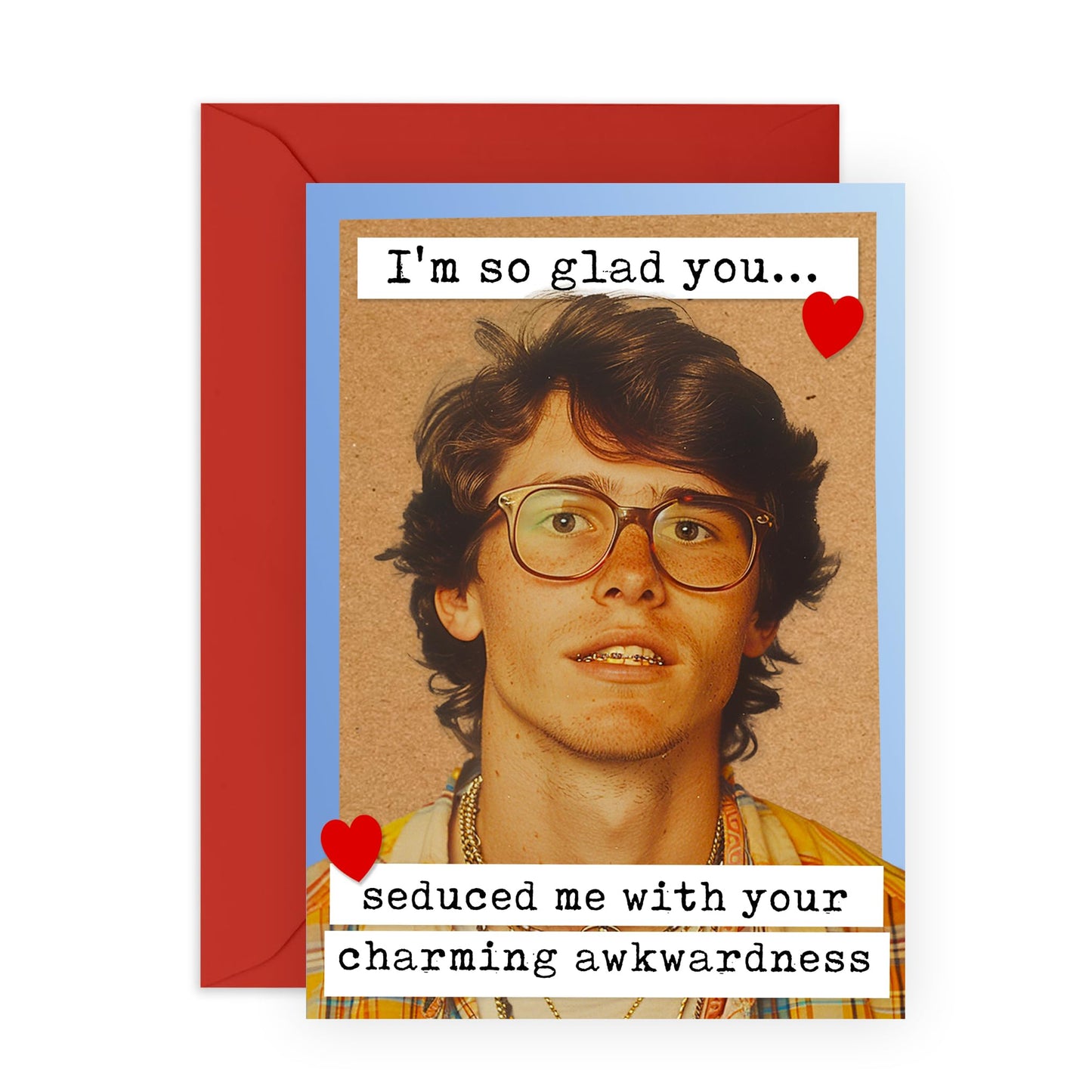 Funny Birthday Card - 'Charming Awkwardness' - Jokes for Husband, Hubby, Men, Him, His, Couples, Dad - Weird and Handsome - Comes with Fun Stickers