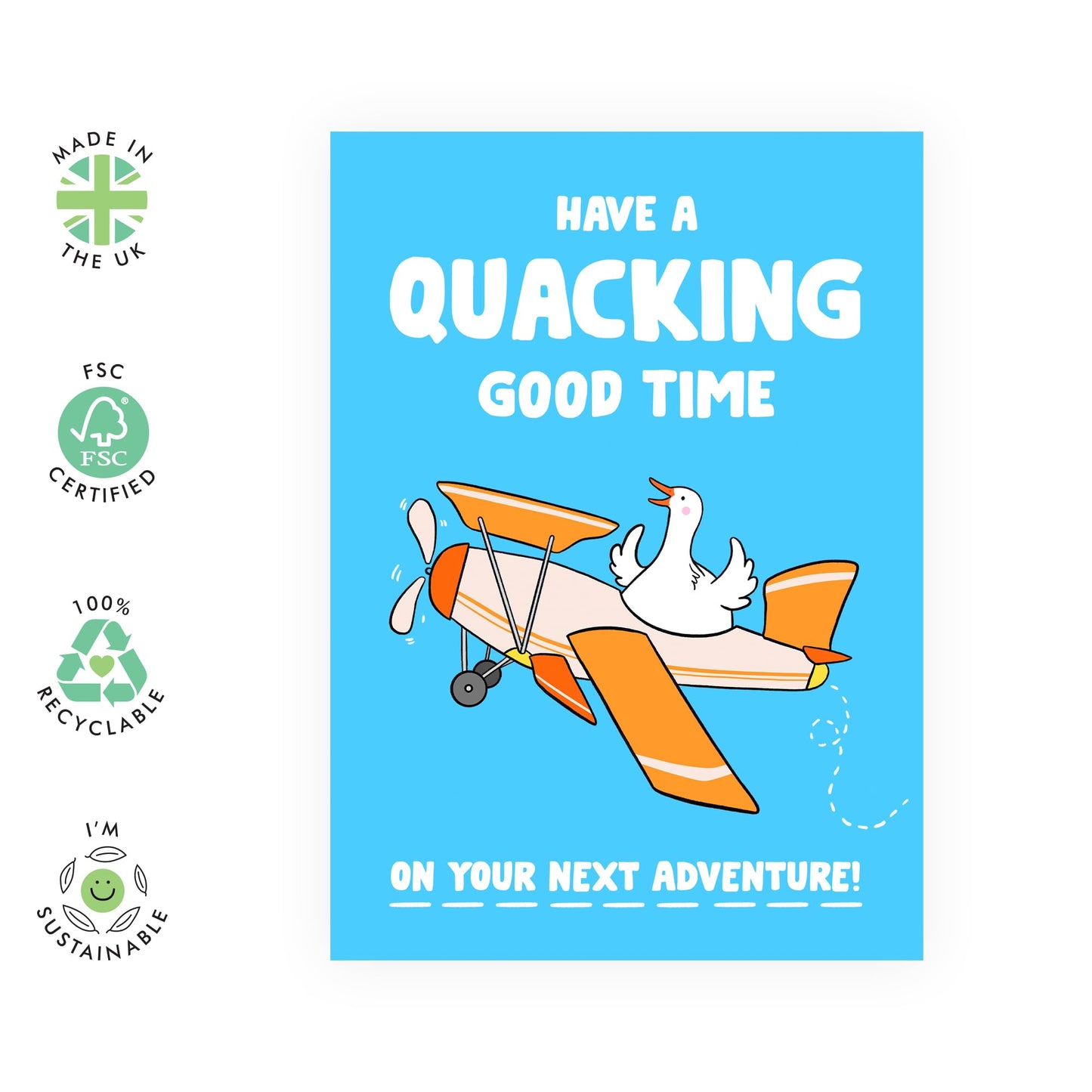 Congratulations Card - Quacking Good Time Goose Next Adventure - Congrats On You Graduation - Affirmation Gifts For Women Him Her - Comes With Fun Stickers By Central 23