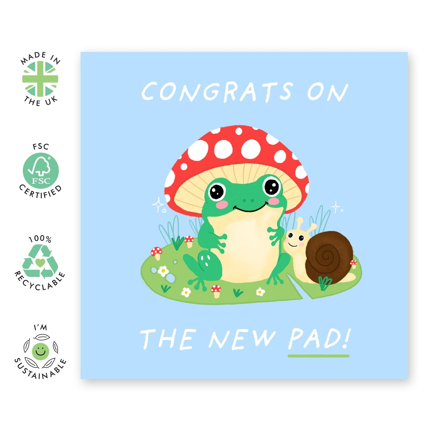 Congratulations Card for buying a New House - 'New Pad' - Gifts for New Neighbours, Friends, Son, Daughter, BFF, Sister - New Life - Comes with Fun Stickers