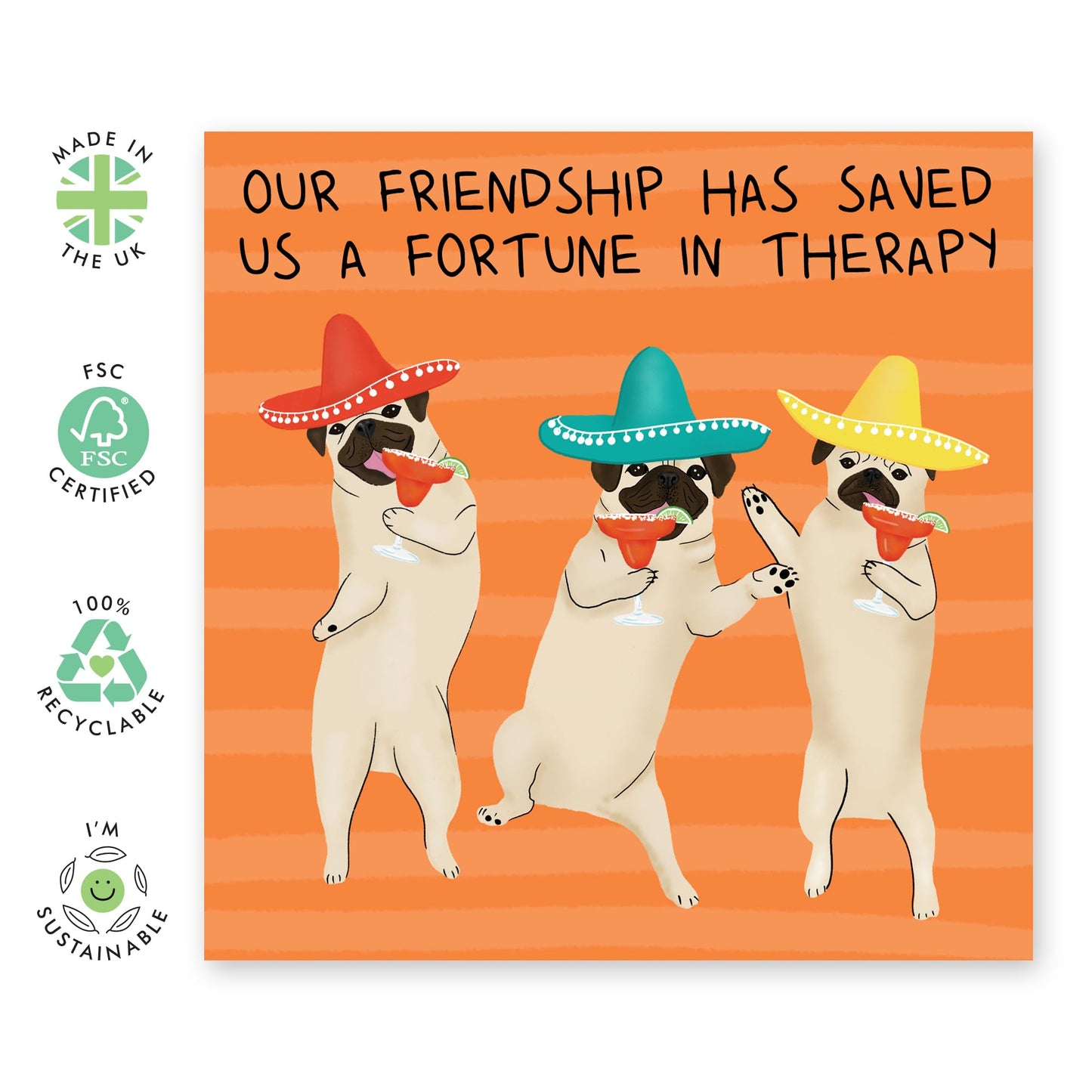 Hilarious Birthday Card - 'Friendship Has Saved Us a Fortune' - Jokes for BFF, Bestfriend, Girlfriend, Boyfriend, Mates, Buddy - Saving Money - Comes with Fun Stickers