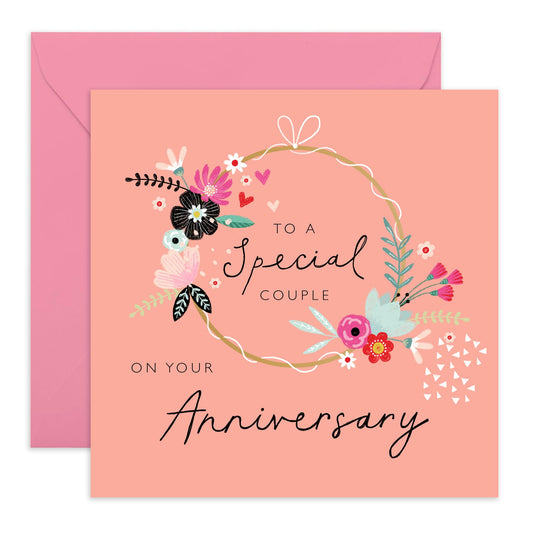 Anniversary Card For Couple - Anniversary Bouquet - Special Couple Anniversary - You Are Loved Cards - Greeting Cards For Girlfriend Boyfriend- Comes With Fun Stickers By Central 23