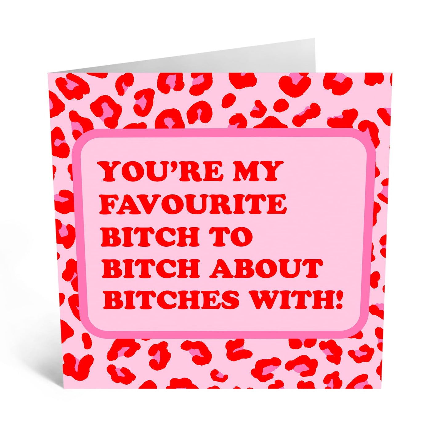 Funny Happy Birthday Card - 'Favourite B*tch' - Gifts for Gifts for Girlfriends, Gals, Besties, Best Friend, BFF Sisters, Siblings, Her, Girls - BFF Gossips - Comes with Fun Stickers