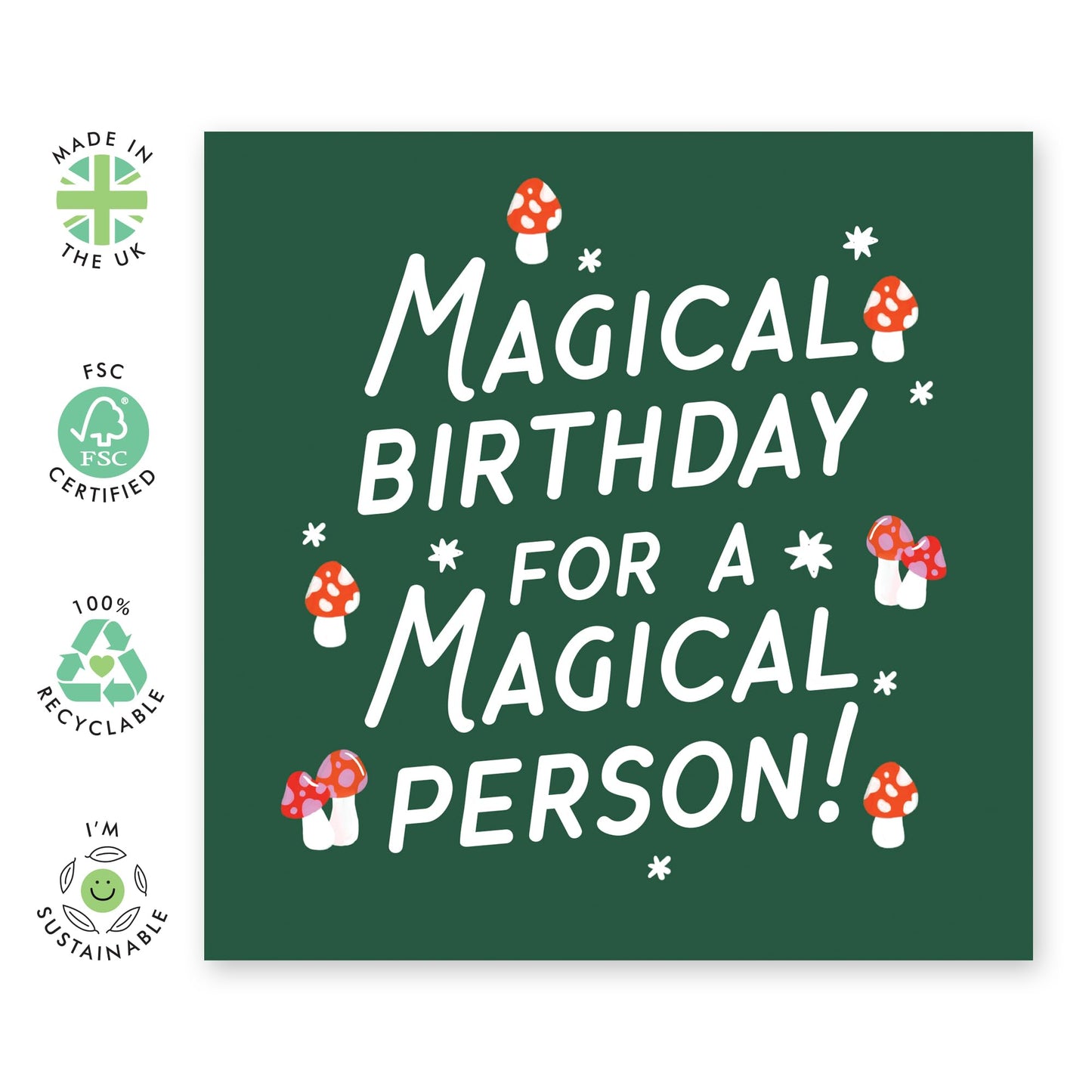 Friend Birthday Cards For Women Men Him Her - Magical Birthday For A Magical Person - Girlfriend Birthday Cards - Boyfriend Birthday Card - Comes With Cute Stickers By Central 23