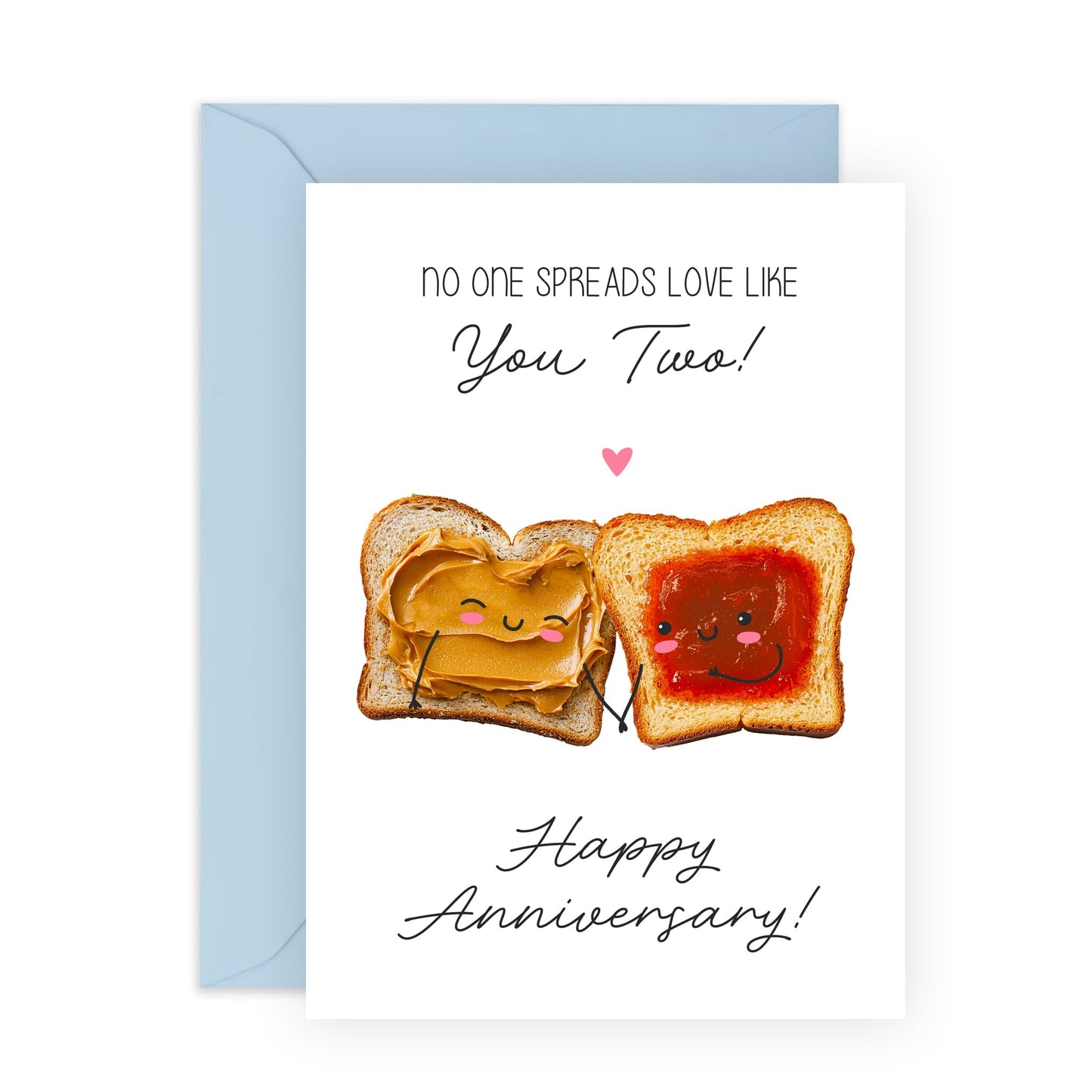 Creative and Fun Anniversary Card for Them - 'Spread Love Anniversary' - Gifts for Friends, Brother, Sister, Mum, Dad, Parents, Cousin - Greetings for Him Her - Comes with Fun Stickers