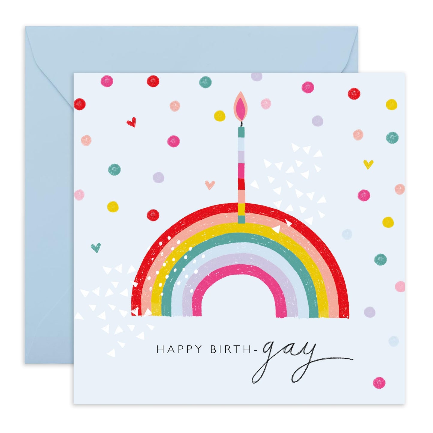 Make A Wish Happy Birthday Card - 'LGBT 4' - Gifts for Gays, Her, She - Colours & Candle - Comes with Fun Stickers