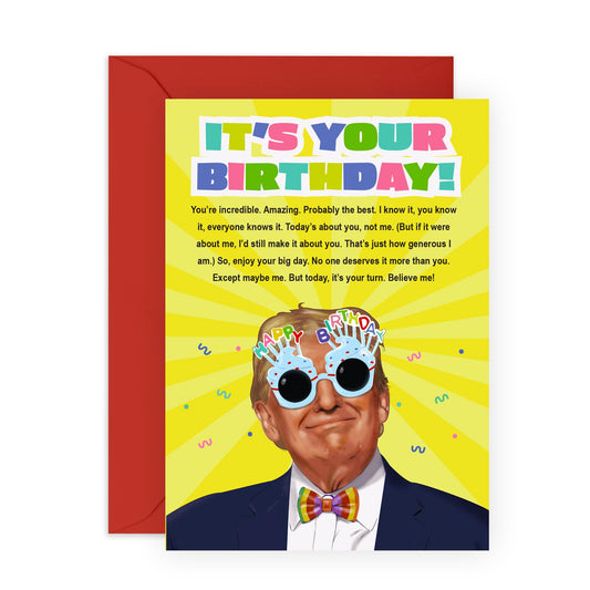 CENTRAL 23 Cute and Positive Birthday Card - 'You're Incredible' - Presents for Him, Her, Friend Bestie, BFF, Colleague - Deserving - Comes with Fun Stickers