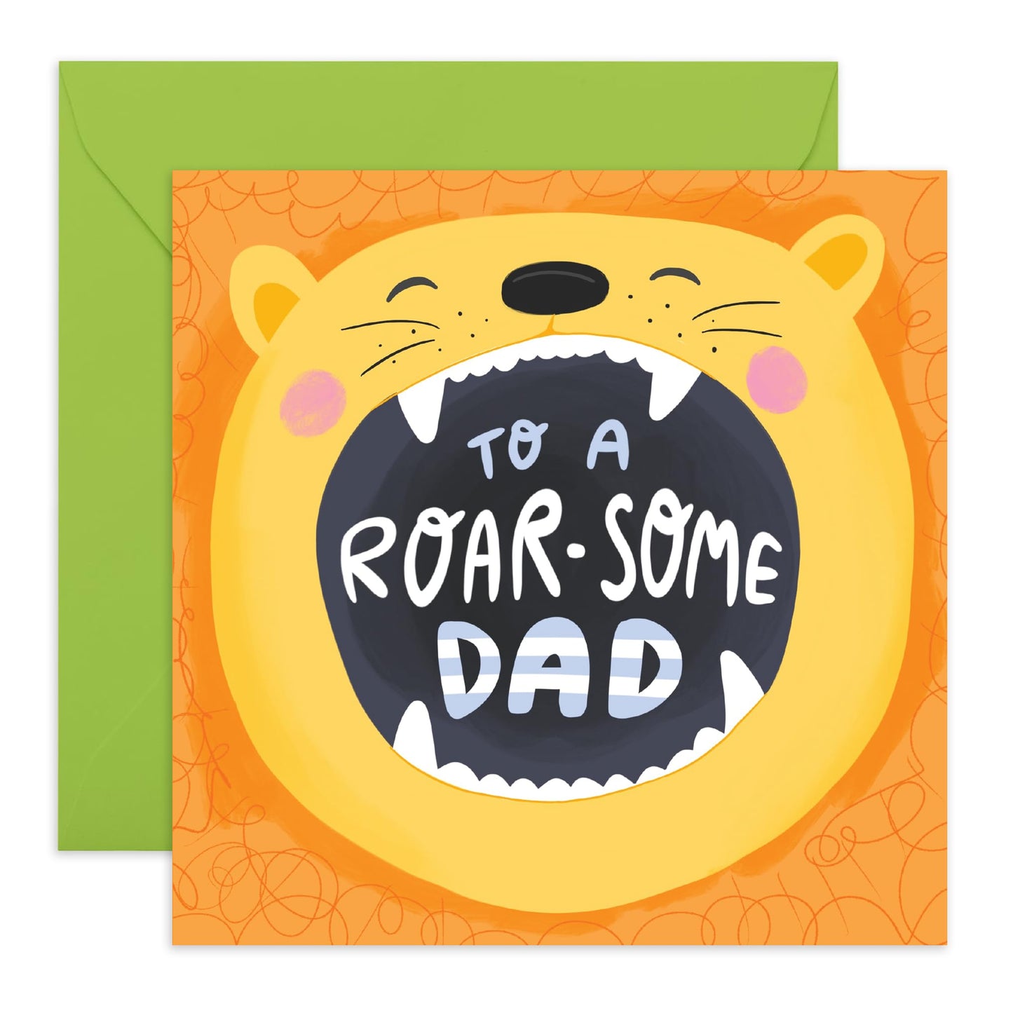 Happy Birthday Dad Card - To A ROARSOME Dad Lion - Fathers Day Card From Baby Son Daughter Kids - Thoughtful Gifts For Him Men Pop Papa Daddy - Comes With Cute Stickers By Central 23