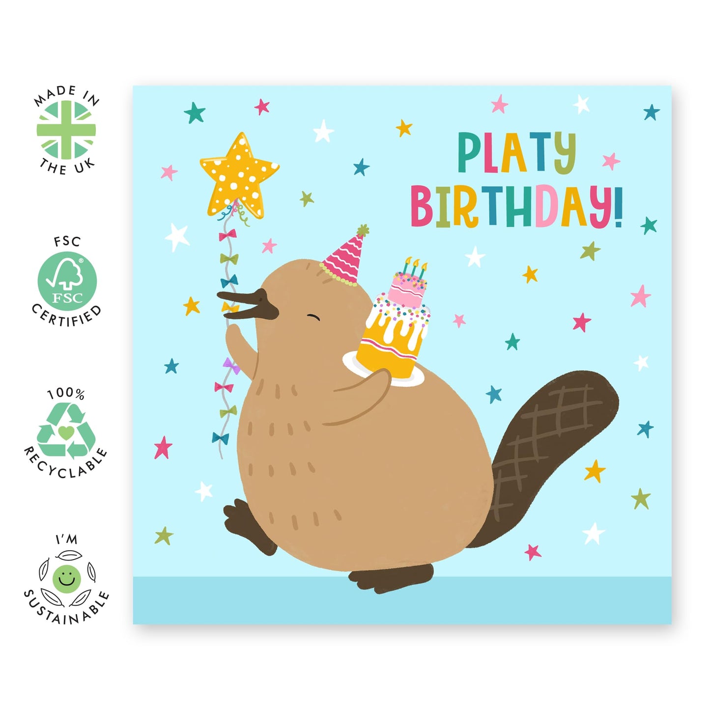 Birthday Card For Dad - Platypus Birthday - Humourous Father's Day Card For Him - Funny Daddy Birthday Cards - Hilarious Gifts For Men - Comes With Fun Stickers By Central 23