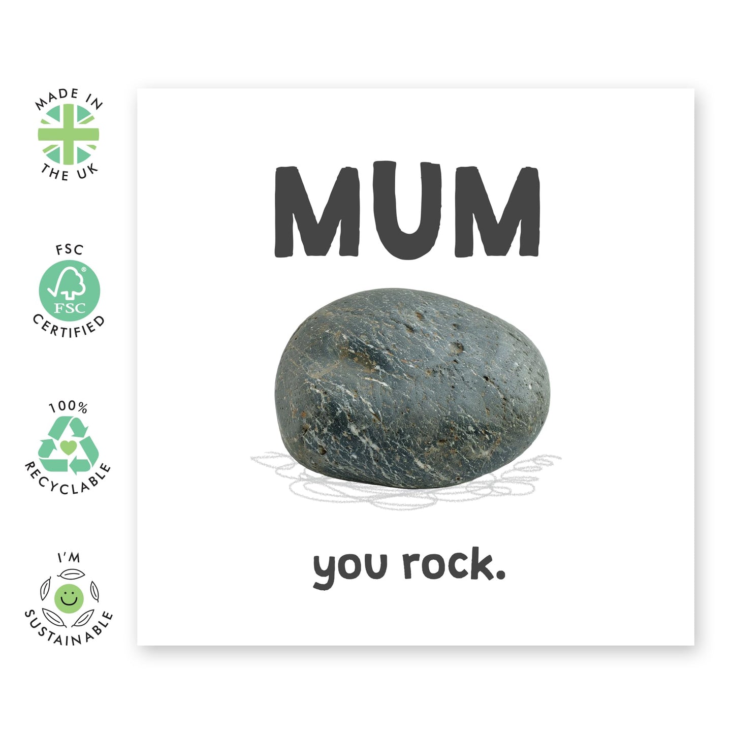 Funny Mum Birthday Card - You Rock! - Hilarious Appreciation Card For Mummy, Mama, Ma, Women, Her - Playful and Creative Mothers Day Card From Daughter Son - Jokes For Her - Comes With Cute Stickers
