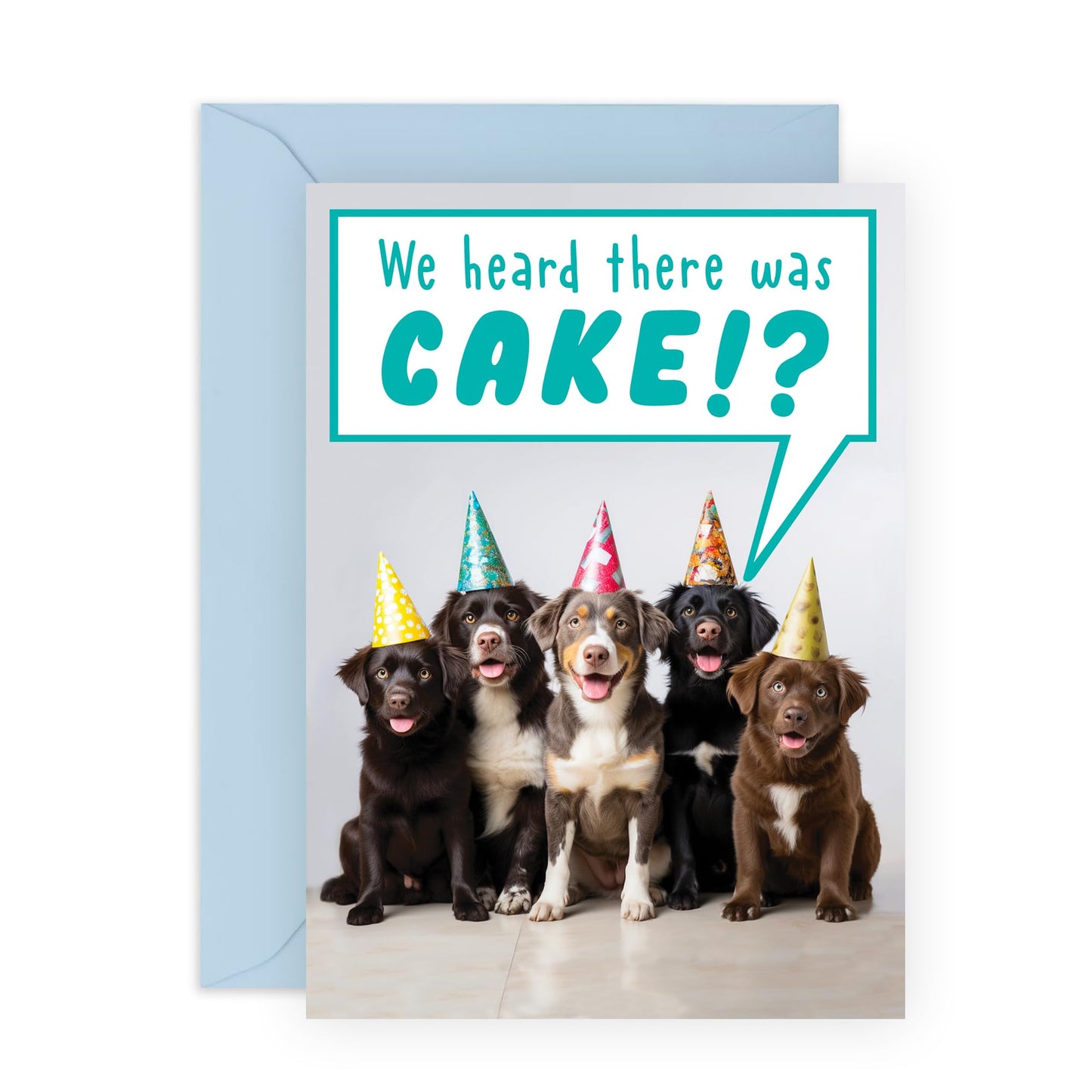 Central 23 Dog Birthday Card Funny - We Heard There Was Cake - Hilarious Gifts For Men Women - Fur Mum Dad - Greeting Cards For Pet Owners - Come With Fun Stickers