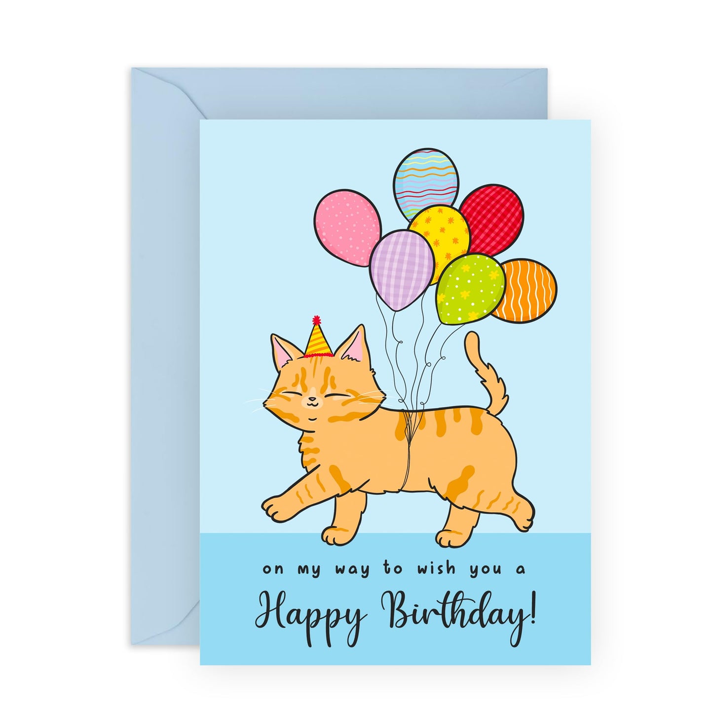 Cat Birthday Cards For Men Women - Happy Birthday Cats Greeting Cards - Cute Birthday Cards for Cat Mum Dad - Kitty Kitten Fur Cards - Comes With Fun Stickers By Central 23