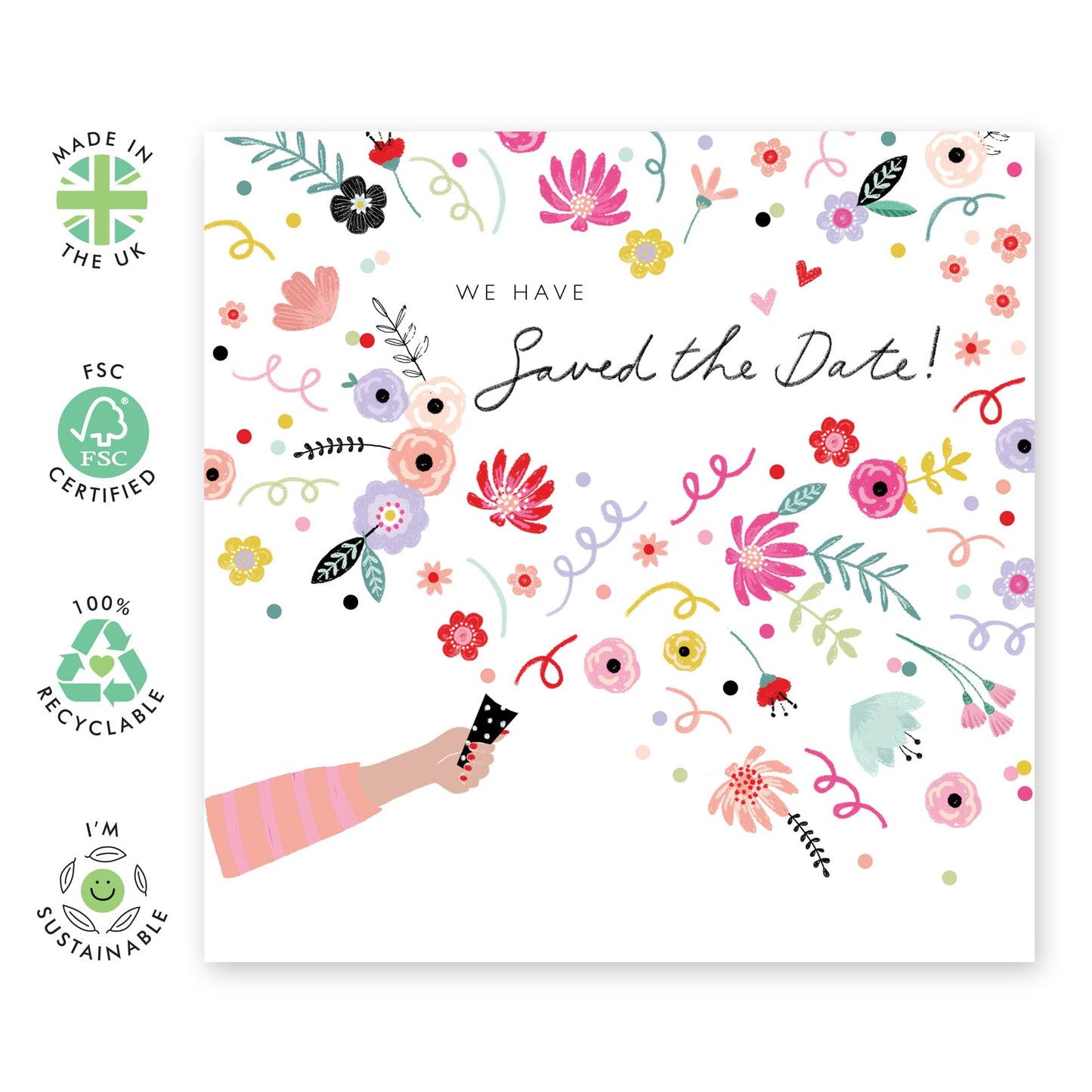 Wedding Guest Rsvp Reply Card - Floral Confetti Saved The Date - Wedding Reply Card From Guest - Wedding Invitation Acceptance Response - From Entourage - Comes With Fun Stickers By Central 23