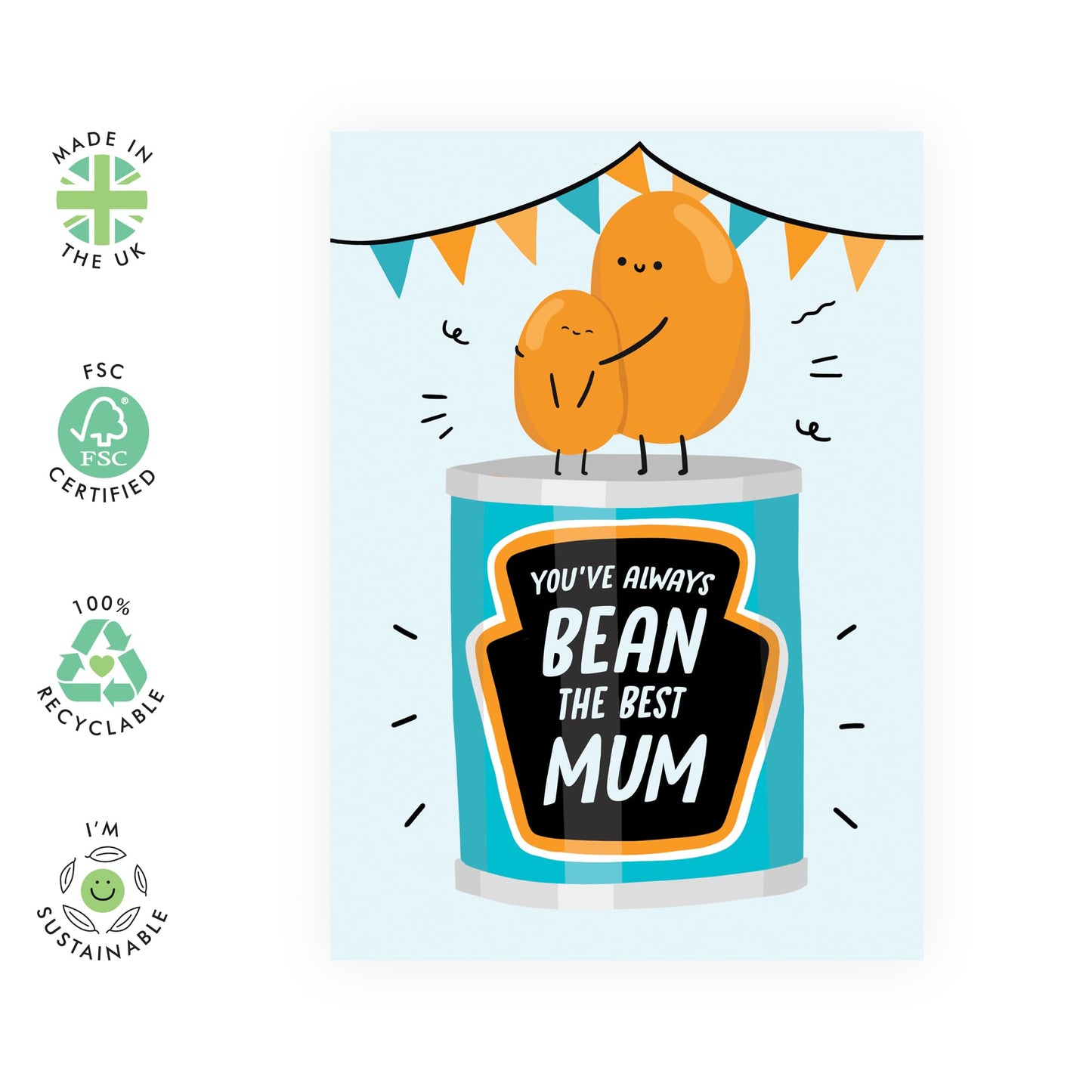 Happy Mothers Day Card - 'You've Always Bean The Best Mum' - Gifts for Mummy, Mama, Grandma, Nana, Wife - Heartwarming Message to Her from Son Daughter Husband - Comes with Sweet Stickers