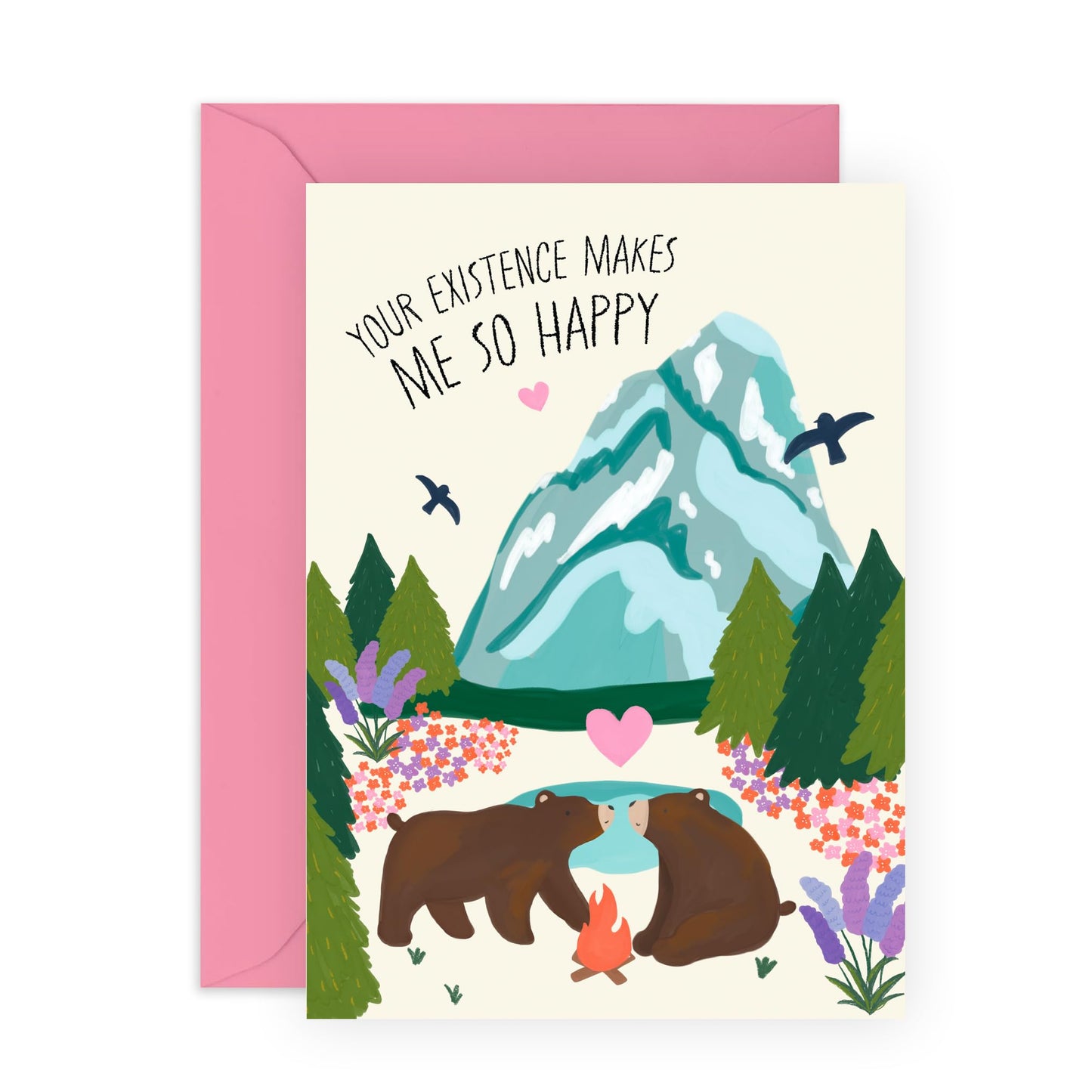 Love Cards For Boyfriend Girlfriend - Your Existence Makes Me So Happy - Anniversary Card For Husband Wife - Greeting Cards Fiance - I Love You Gifts Him Her - Comes With Fun Stickers By Central 23