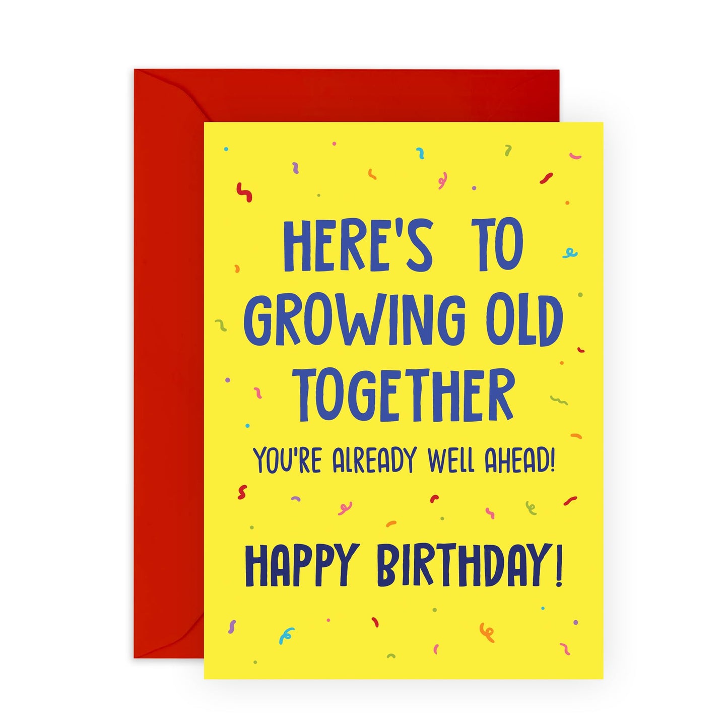 Birthday Cards For Husband Wife - Growing Old Together - Birthday Cards For Mum Dad - Gift From Friend - Greeting Cards For Mummy Daddy - For Him Her - Comes With Stickers - By Central 23