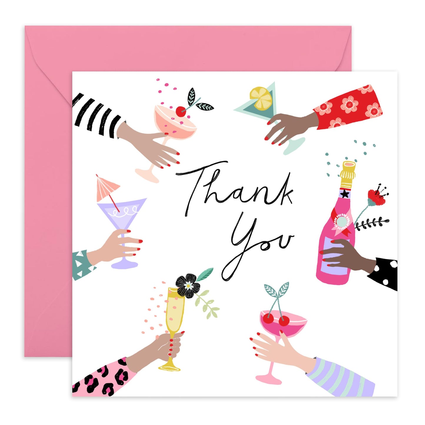 Thank You Cards With Envelopes - Thanks For Coming To My Party Wedding Bridal Shower - Thanks You Cards For Women Bridesmaids - Appreciation Gifts For Friends - Comes With Stickers By Central 23