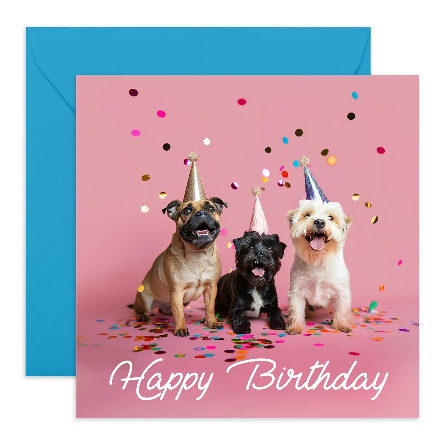 Dog Birthday Card - Happy Birthday Dogs - Hilarious Birthday Cards For Women And Men - Gifts For Dog Mum And Dad - Gift For Fur Parents Dog Mum Or Dad - Comes With Stickers By Central 23