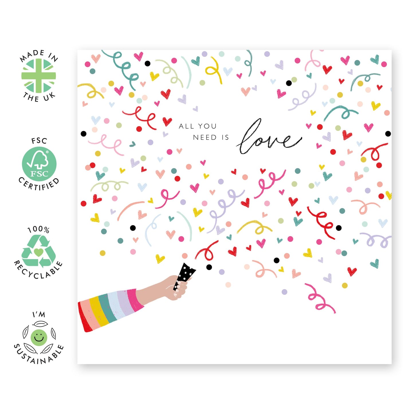 Love & Pride Greeting Card - 'LGBT 21' - Gifts for Gays, Lesbian, Boyfriend, Girlfriend, Him, Her, She, He, His, Her, Ladies, - True Colors - Comes with Fun Stickers