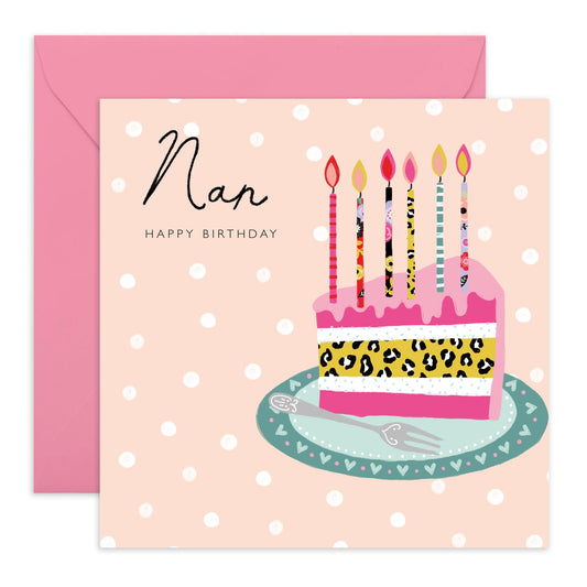 Pink Birthday Card For Grandma - Fabulous Greeting Cards - Cute Cupcake Card For Her - Sweet Gifts For Women - Birthday Cards For Nanny Grandmother Granny - Comes With Fun Stickers By Central 23