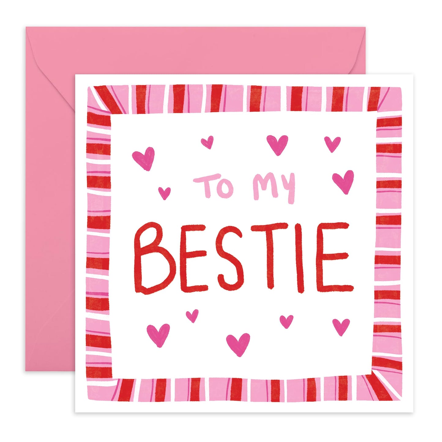 Greeting Card - 'TO MY BESTIE' - Perfect for Celebrating Your Special Friendship - Ideal for Expressing Appreciation and Love to Your Closest Companion Best Friends - Comes With Stickers By Central 23