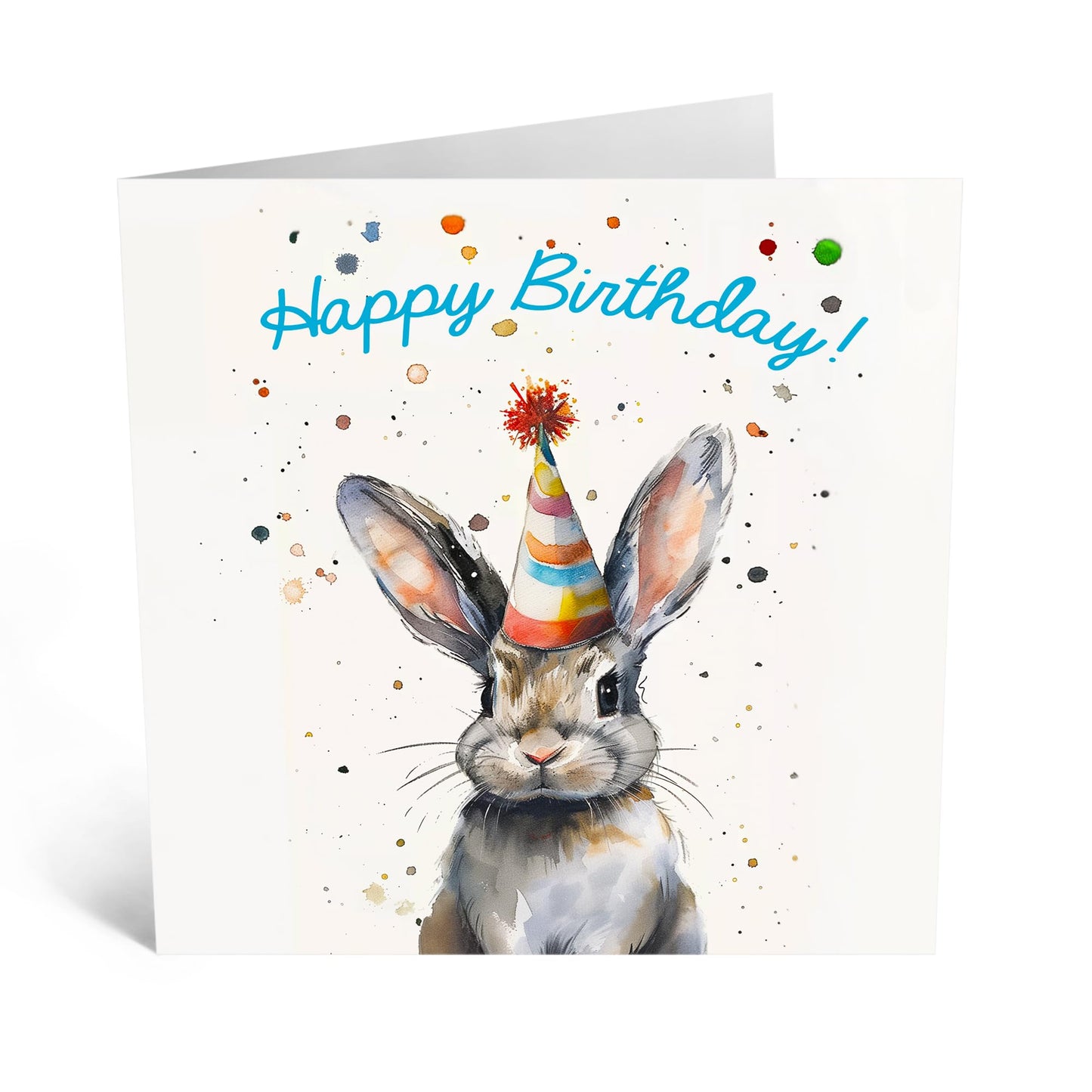 Birthday Greeting Card - 'BIRTHDAY BUNNY' - Perfect for Celebrating with a Cute and Cheerful Twist - Ideal for Adding a Touch of Fun and Whimsy to Their Special Day - Comes With Stickers By Central 23